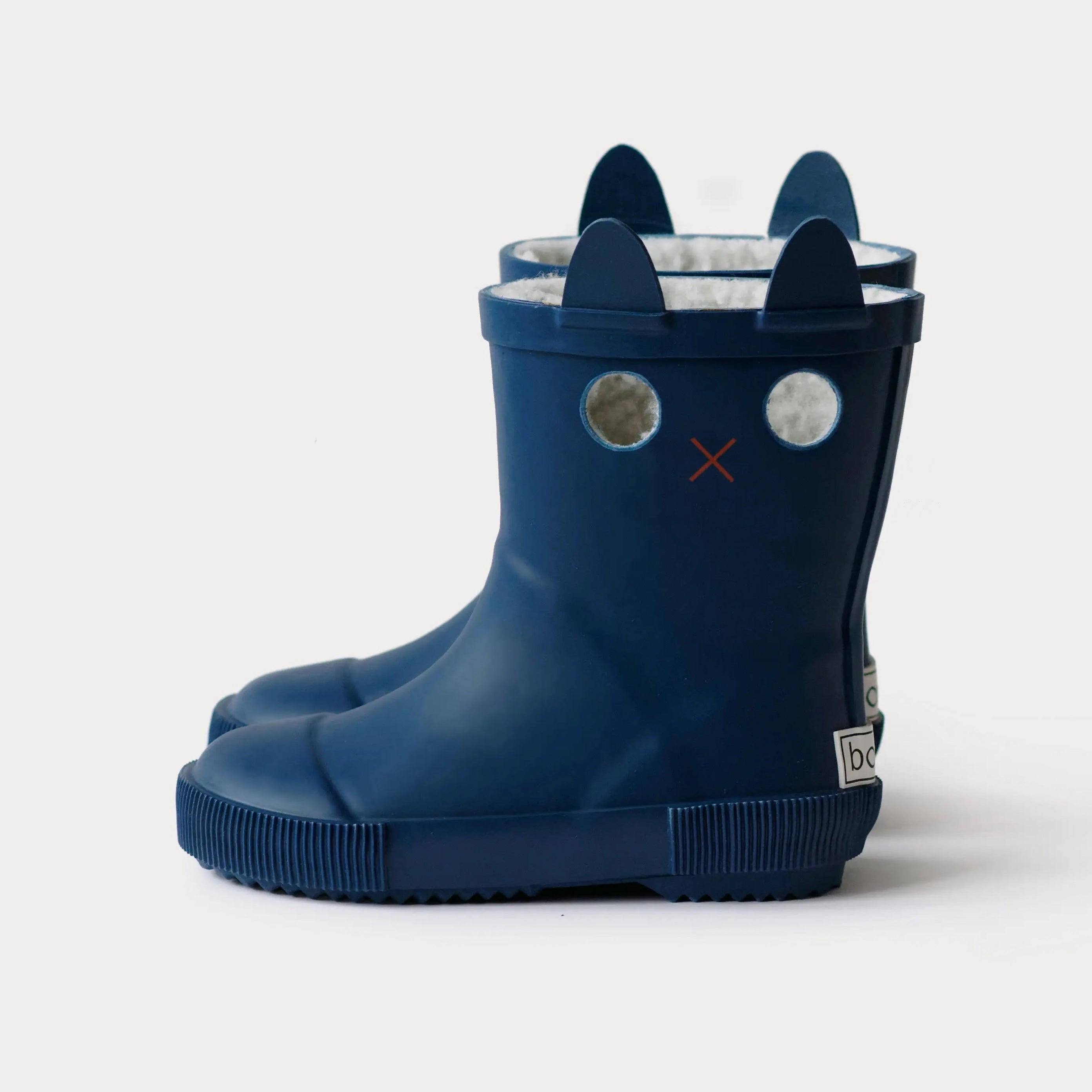 BOXBO Kids LookiCat Blue Winter Rain Boots with Fur Sandal Craftsmanship