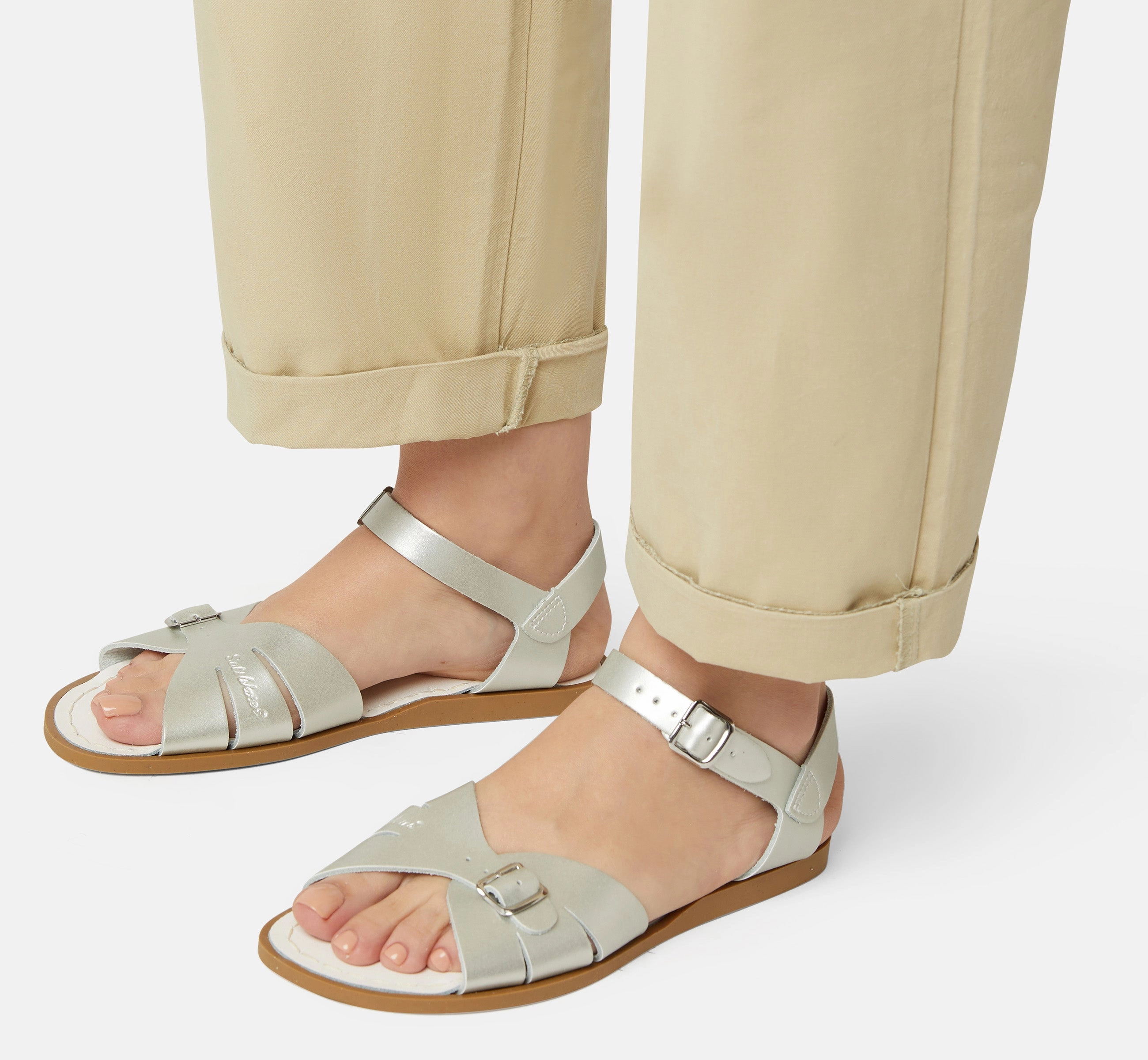 Classic Silver Womens Sandal Non Toxic Materials