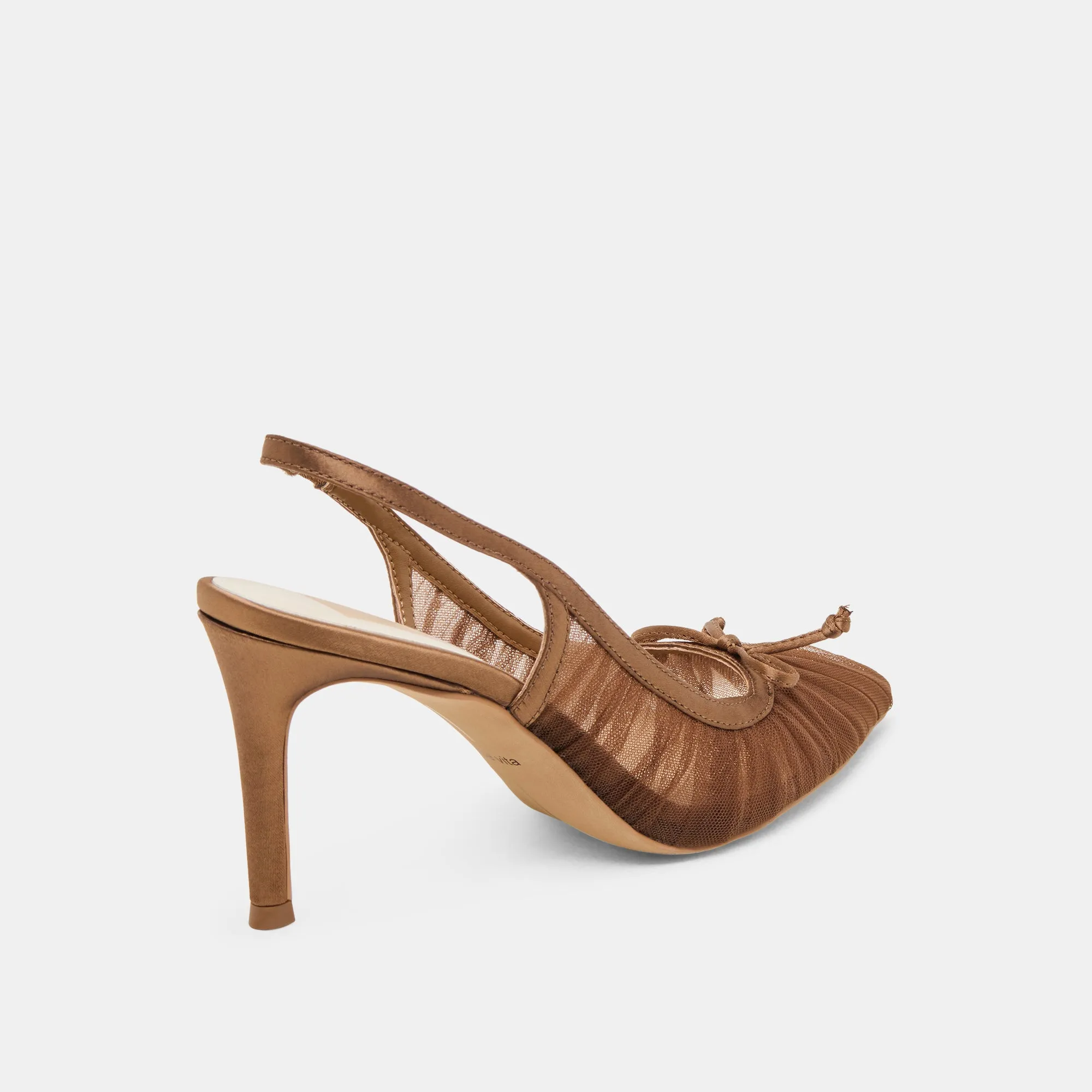 YELA HEELS MID BROWN TULLE Secure Sole