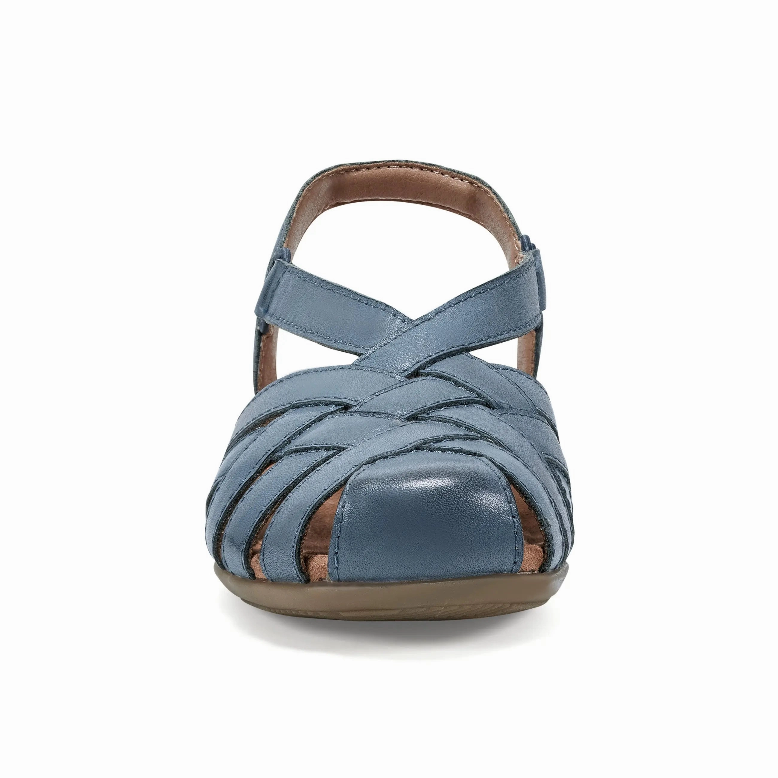 Berri Woven Casual Round Toe Slip-on Sandals Simple Comfort Adjustable Step