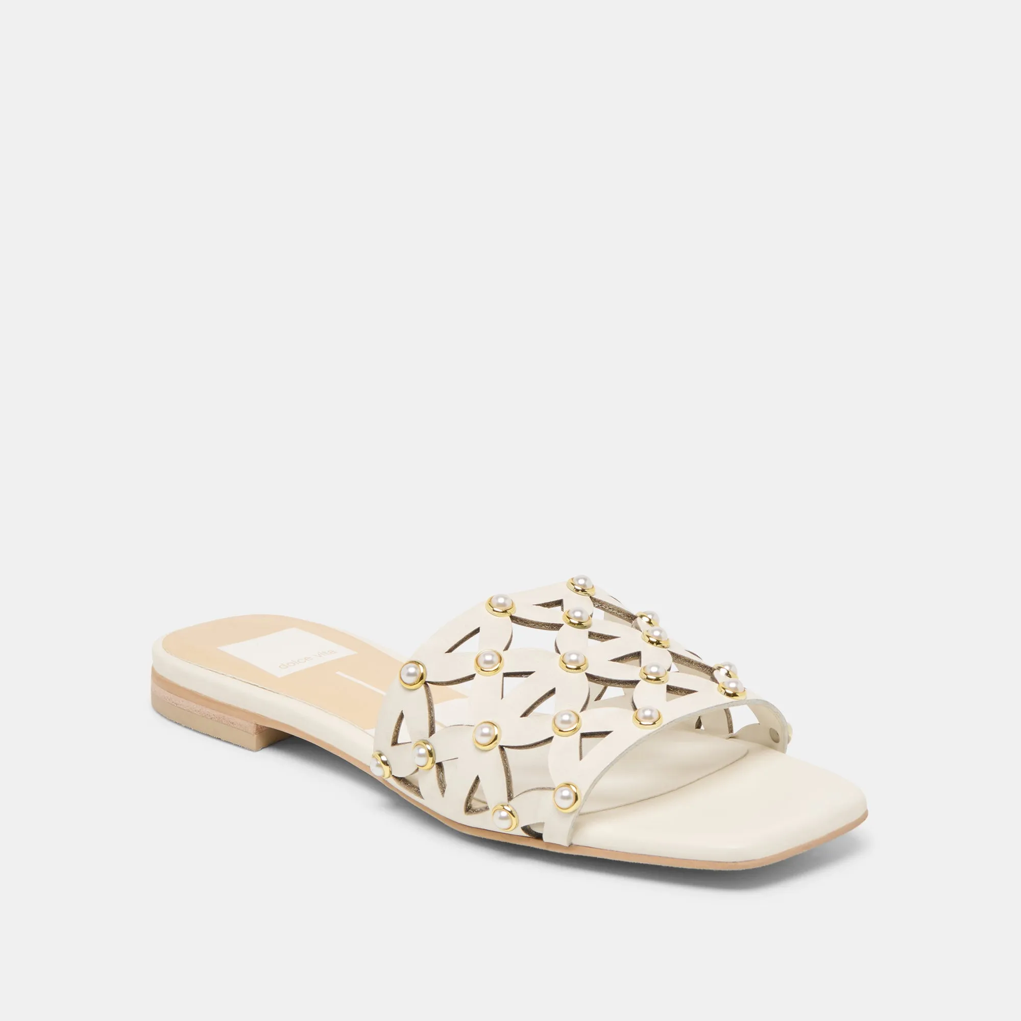 BERRIT SANDALS WHITE LEATHER High-performance piece