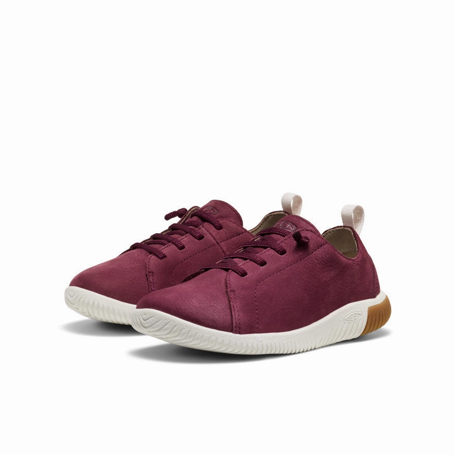Narrow Fit sensible Big Kids' KNX Leather Sneaker  |  Fig/Star White
