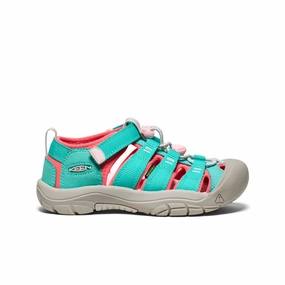 Big Kids' Newport H2  |  Bright Aqua/Giggle Pink Quick Travel Timeless Comfort