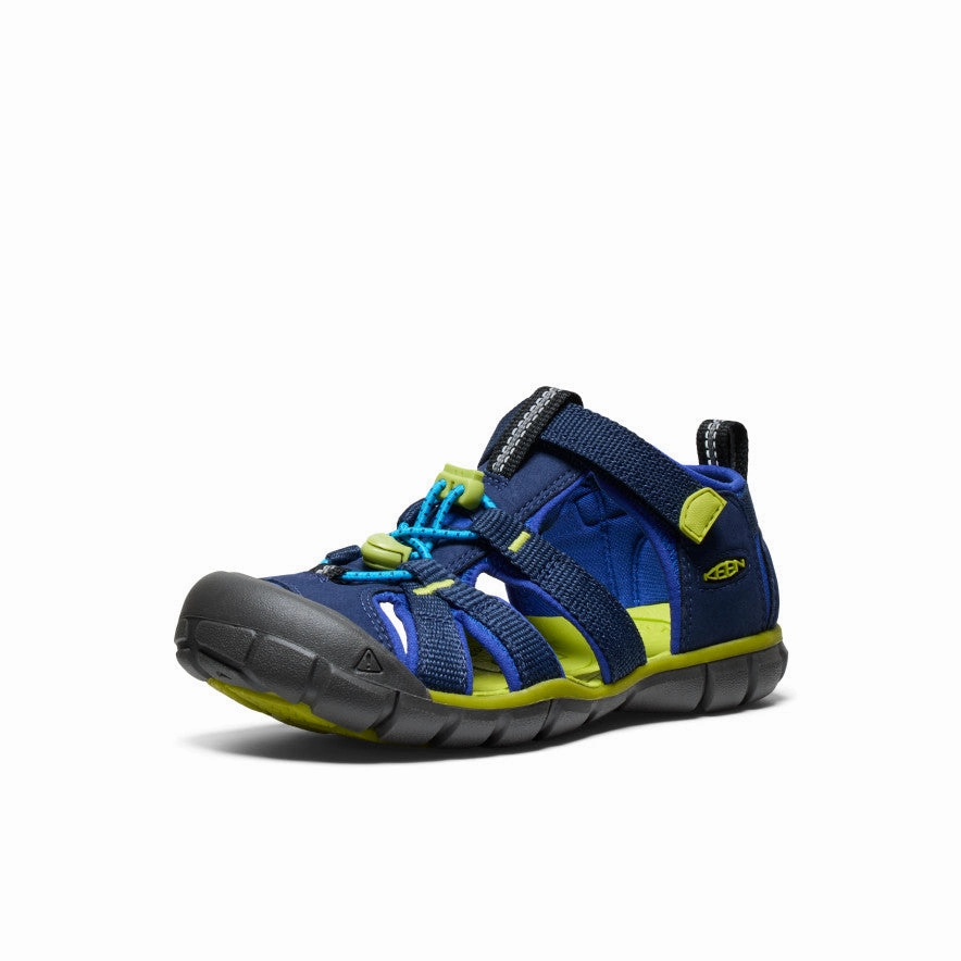 Sandal Lining Big Kids' Seacamp II CNX  |  Naval Academy/Chartreuse