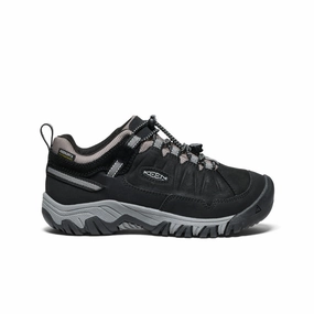 Big Kids' Targhee IV Waterproof Hiking Shoe  |  Black/Steel Grey Easy performance
