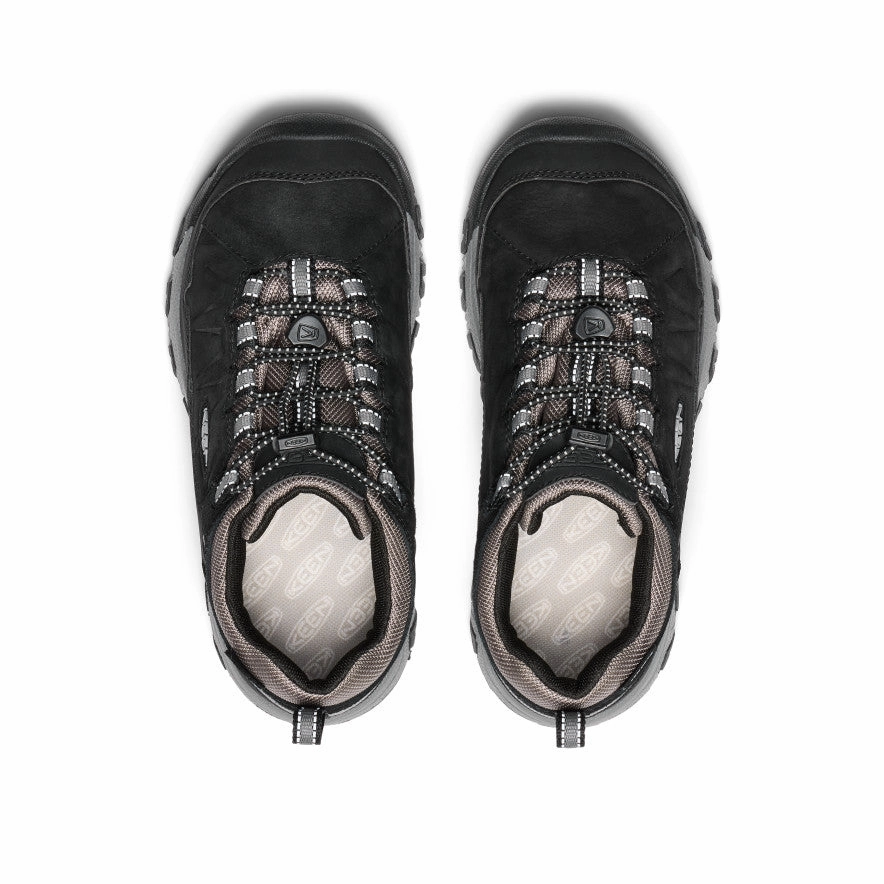 Big Kids' Targhee IV Waterproof Hiking Shoe  |  Black/Steel Grey Multi Density Sole