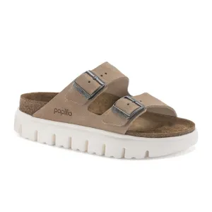 Birkenstock Arizona Chunky Slide Sandal (Women) - Warm Sand Suede City Commuter Fashionable