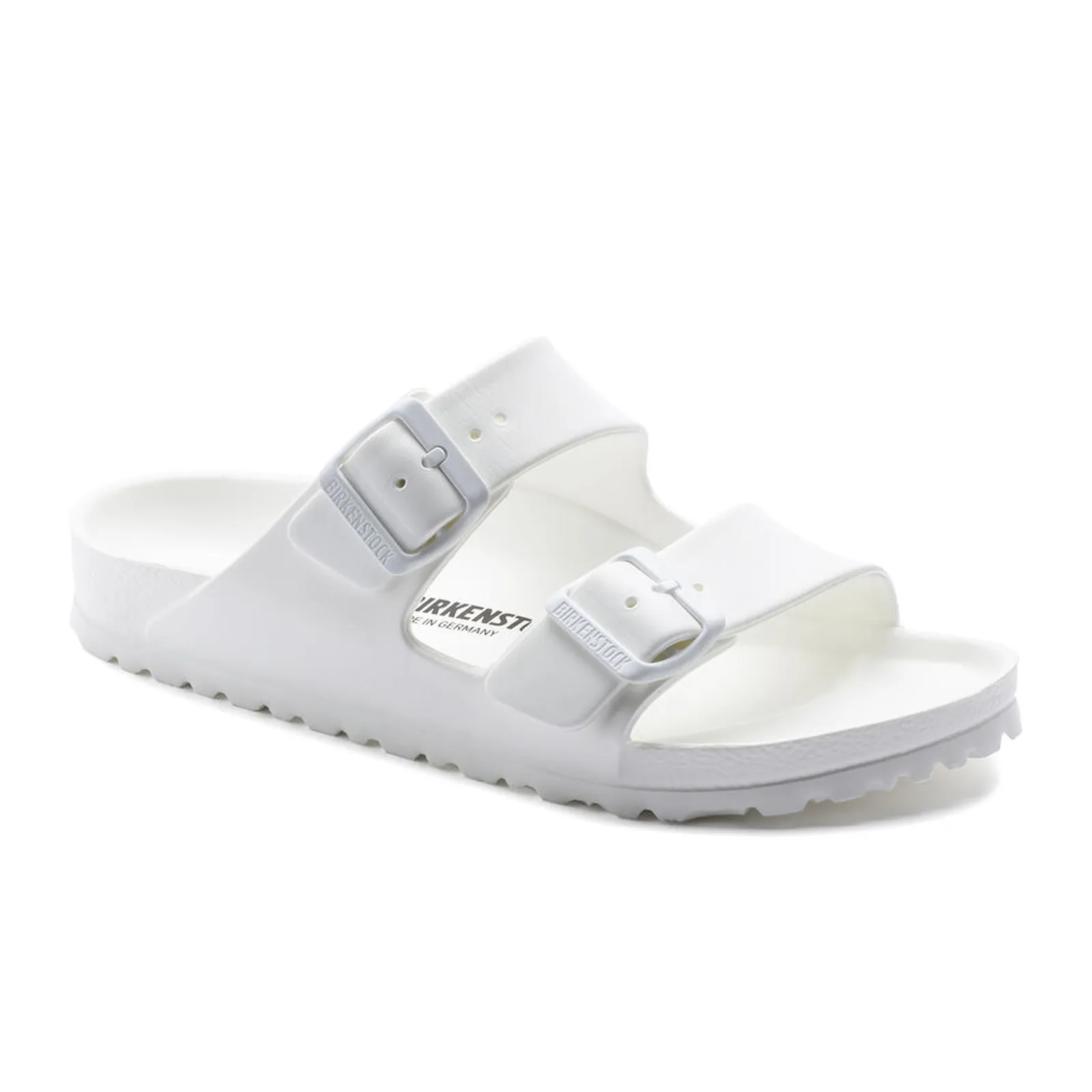 Soft Full Grain Leather Balance Wear Birkenstock Arizona EVA Slide Sandal (Men) - White