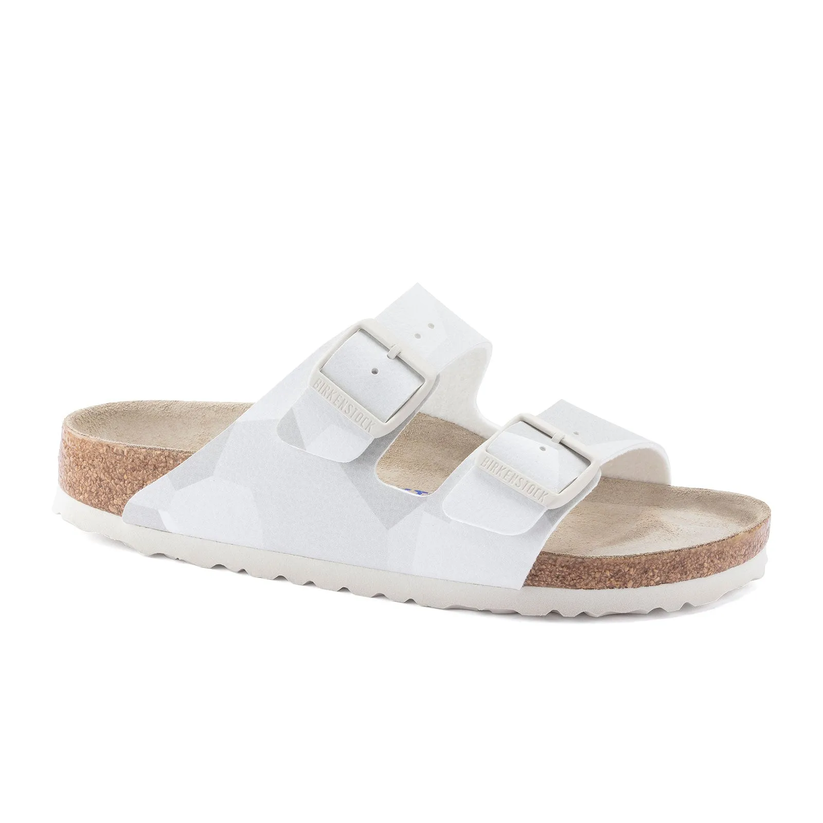 Birkenstock Arizona Soft Footbed Slide Sandal (Women) - Geo Snow Birko-Flor Urban Office Team Uniform