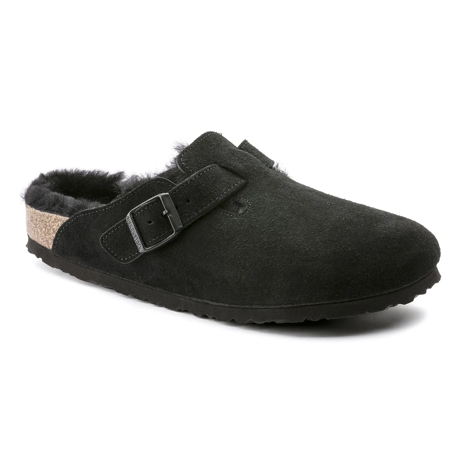 Birkenstock Boston Black Suede Shearling golfers - specific benefits collection