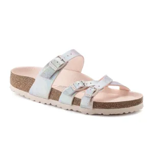 Birkenstock Franca Vegan Slide Sandal (Women) - Iridescent Light Rose Microfiber Luxurious Comfort