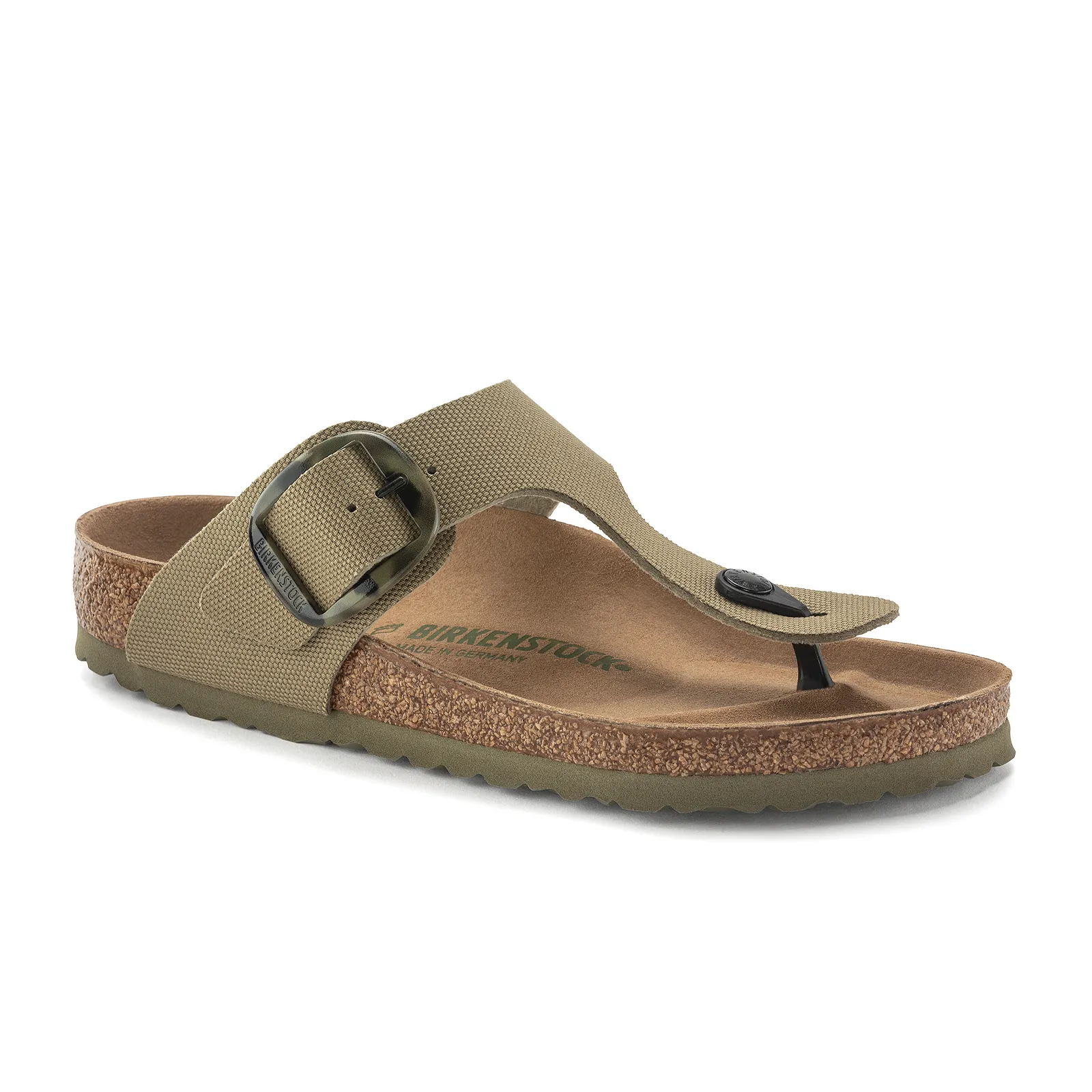 Birkenstock Gizeh Big Buckle Vegan Sandal (Women) - Faded Khaki Canvas Stand Easy