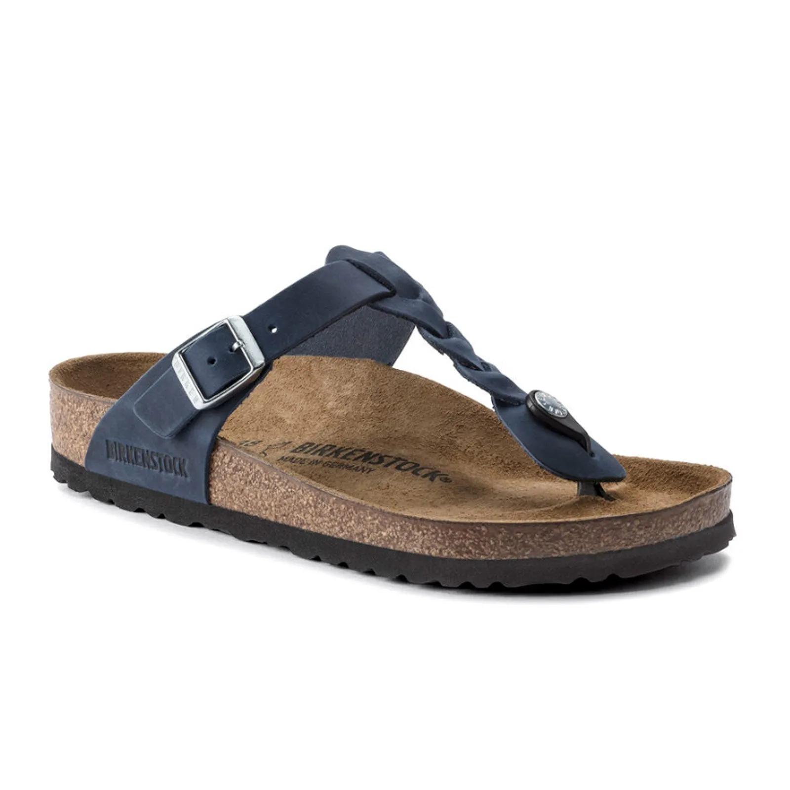 Eye Draw Birkenstock Gizeh Braid Sandal (Women) - Navy Oiled Leather