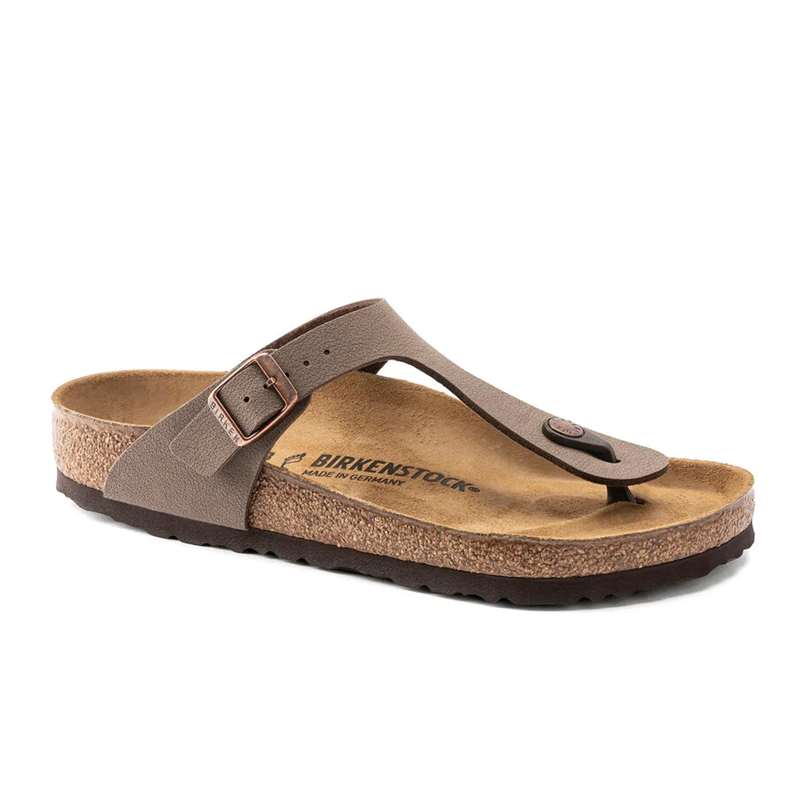 Birkenstock Gizeh Sandal (Women) - Mocha Birkibuc Exact Size Comfortable Standing