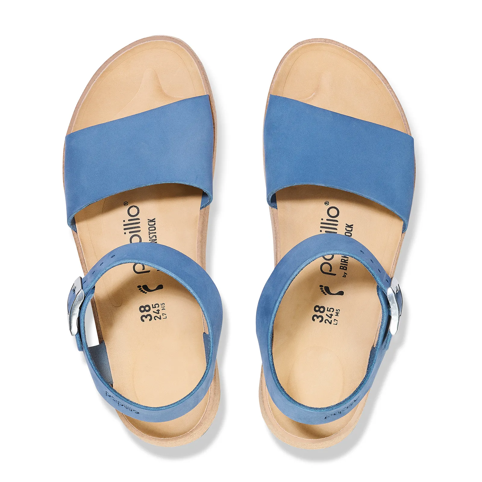 Birkenstock Glenda Narrow Wedge Sandal (Women) - Elemental Blue Nubuck Subtle shade Goodyear Welted Construction