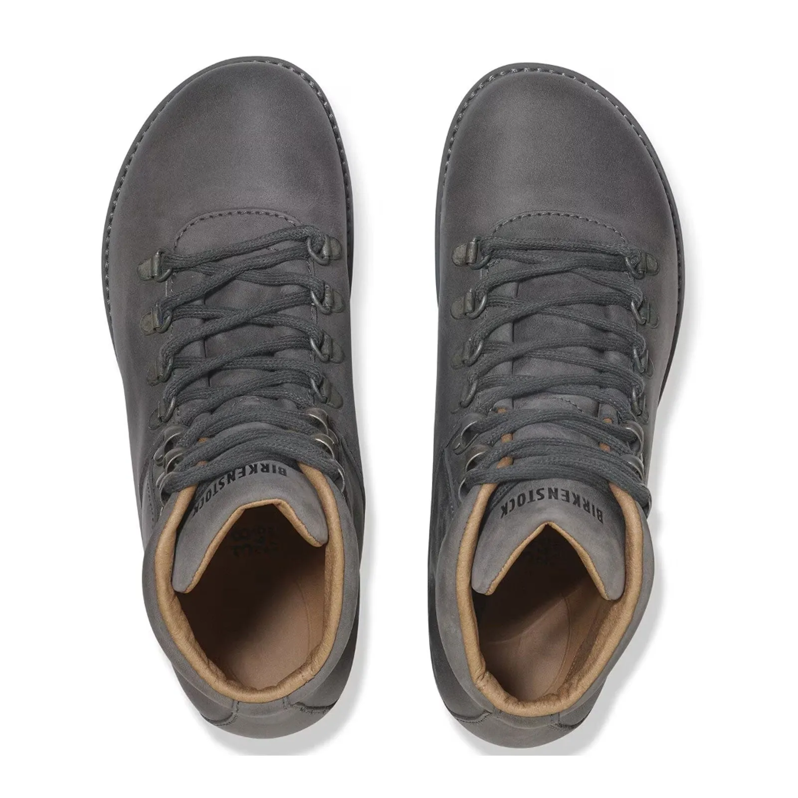 Pop Hue Premium Full Grain Leather Birkenstock Jackson Ankle Boot (Women) - Graphite Oiled Suede