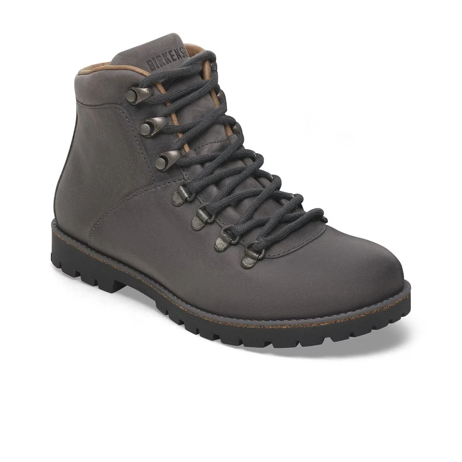 Metro Look Strong Step Birkenstock Jackson Ankle Boot (Women) - Graphite Oiled Suede