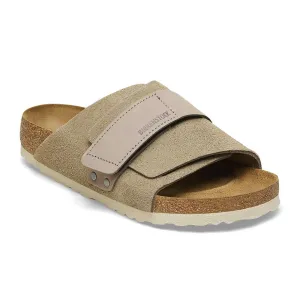Shape Support Birkenstock Kyoto Narrow Slide Sandal (Women) - Taupe Suede