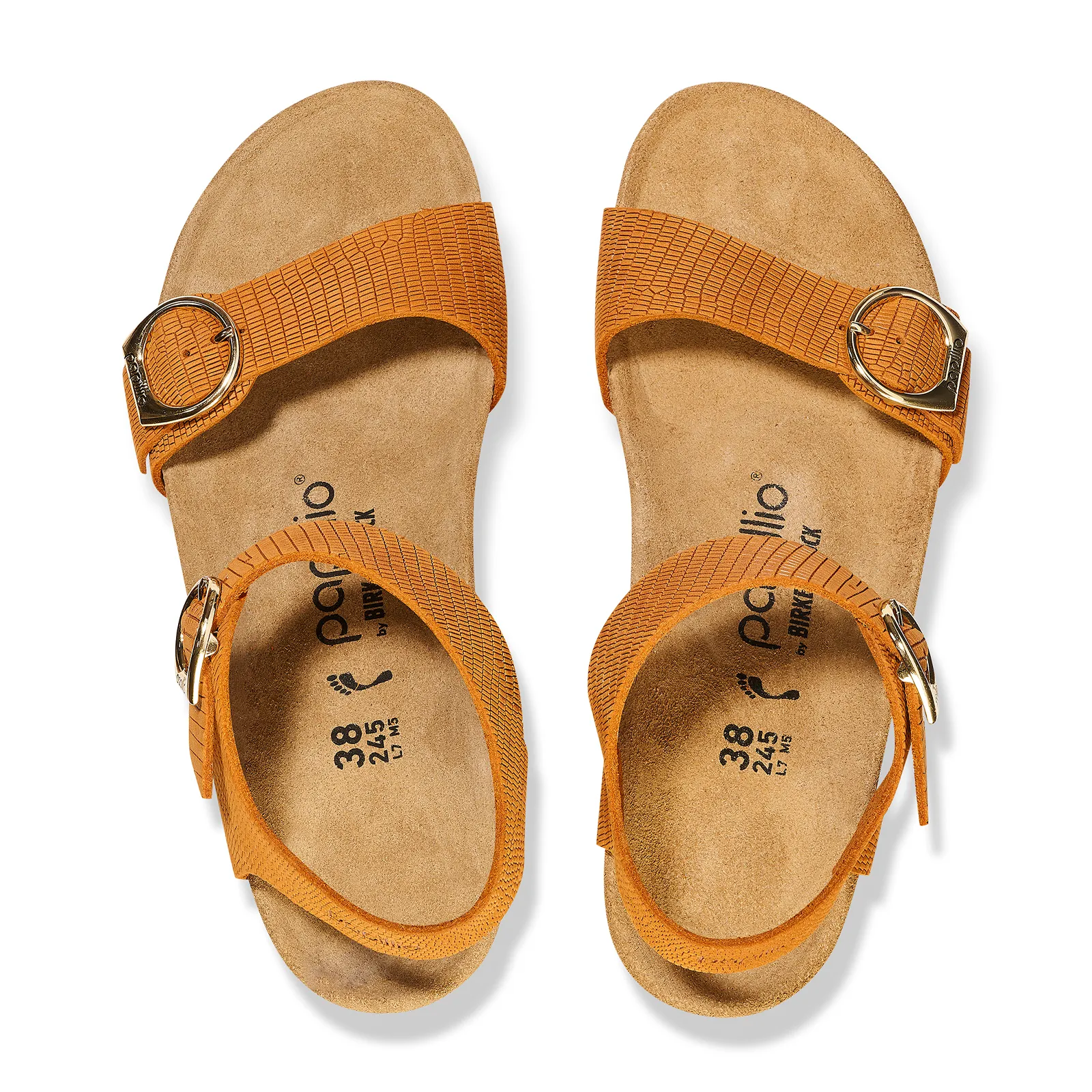 Birkenstock Soley Narrow Wedge Sandal (Women) - Embossed Burnt Orange Nubuck Meeting Attire