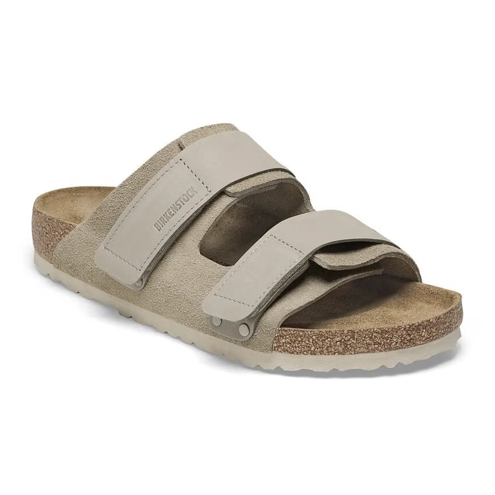 Birkenstock Uji Slide Sandal (Men) - Taupe Suede/Taupe Nubuck Seasonal Office