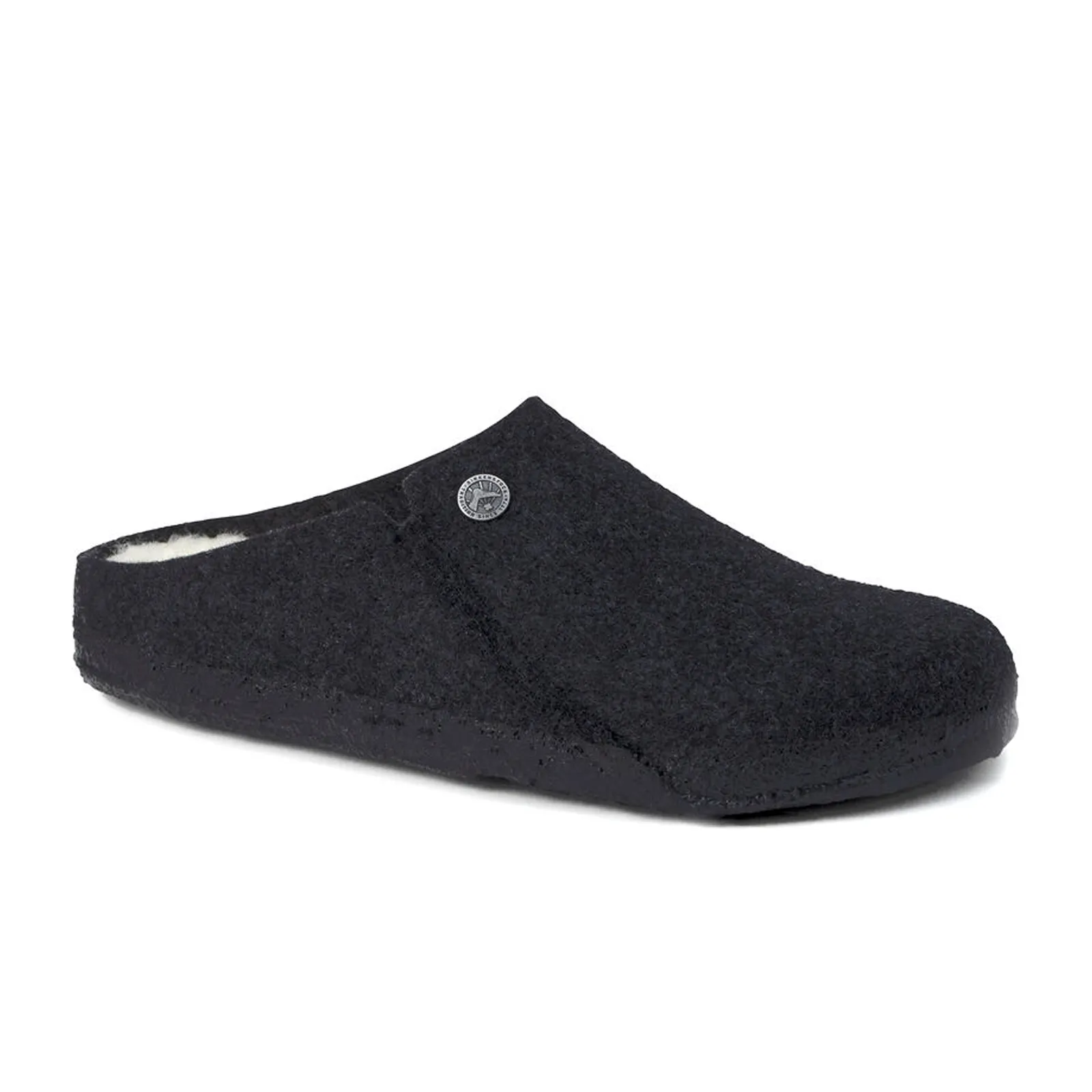 Rich Shade Birkenstock Zermatt Slipper (Unisex) - Anthracite Wool/Natural Shearling