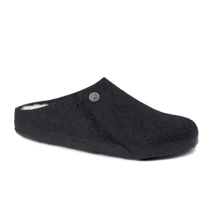 Shape Support Birkenstock Zermatt Slipper (Unisex) - Anthracite Wool/Natural Shearling