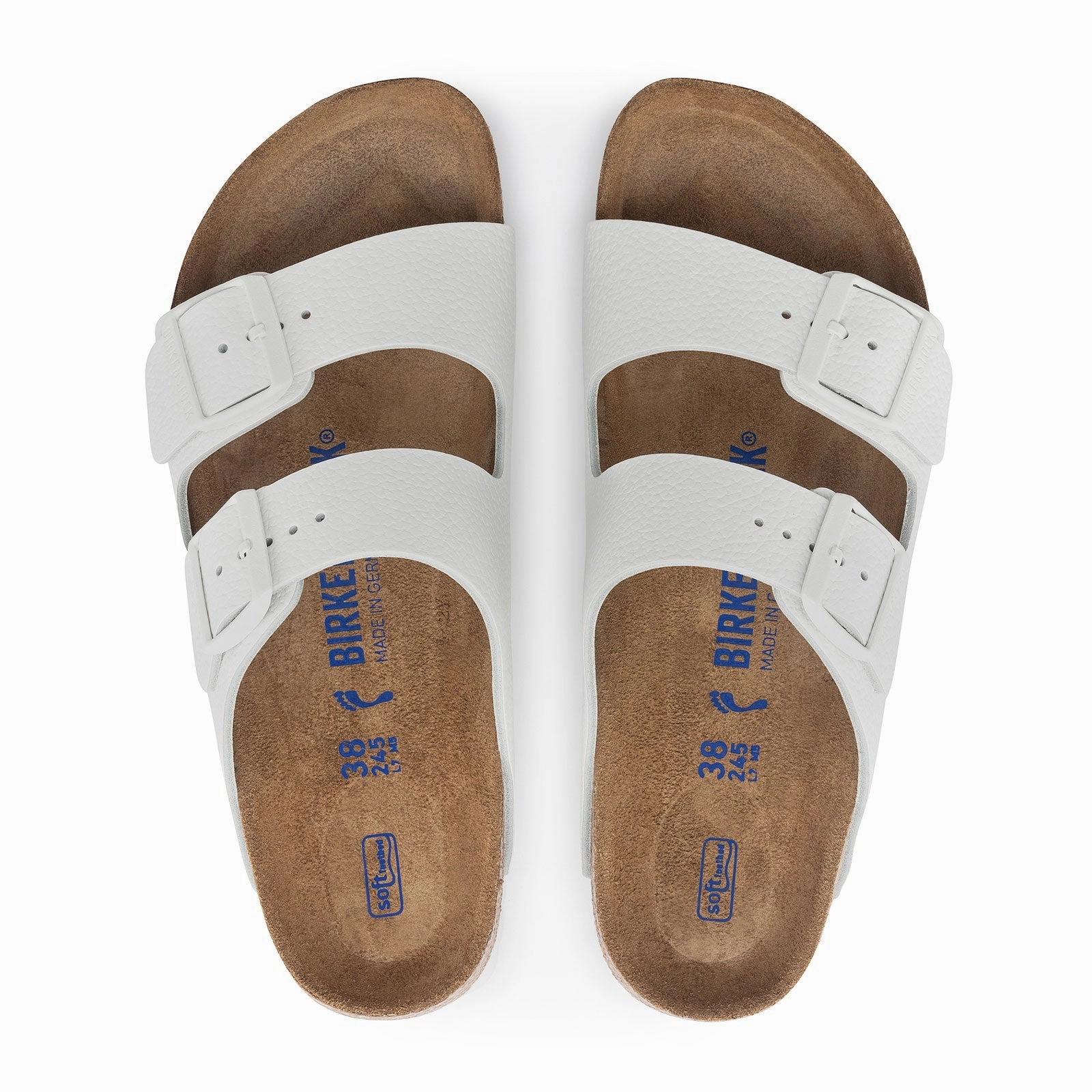 Calm Edge Birkenstock Arizona Slide Sandal (Unisex) - White Leather