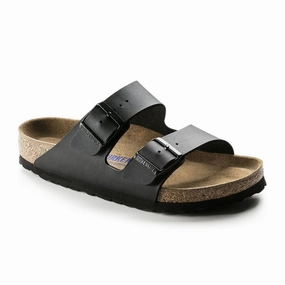 Birkenstock Arizona Soft Footbed Slide Sandal (Unisex) - Black Birko-Flor Daily Activity