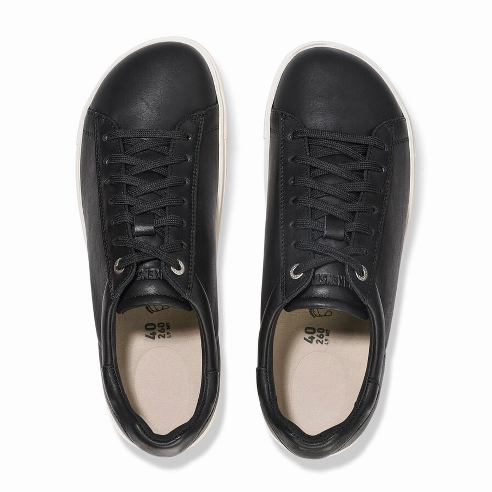 Birkenstock Bend Narrow Sneaker (Women) - Black Leather Orthopedic Footbed