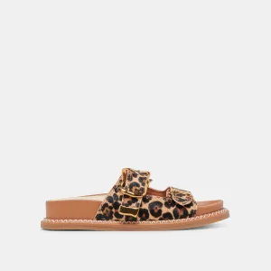 Heel Stabilizer SEVANA SANDALS DK LEOPARD CALF HAIR