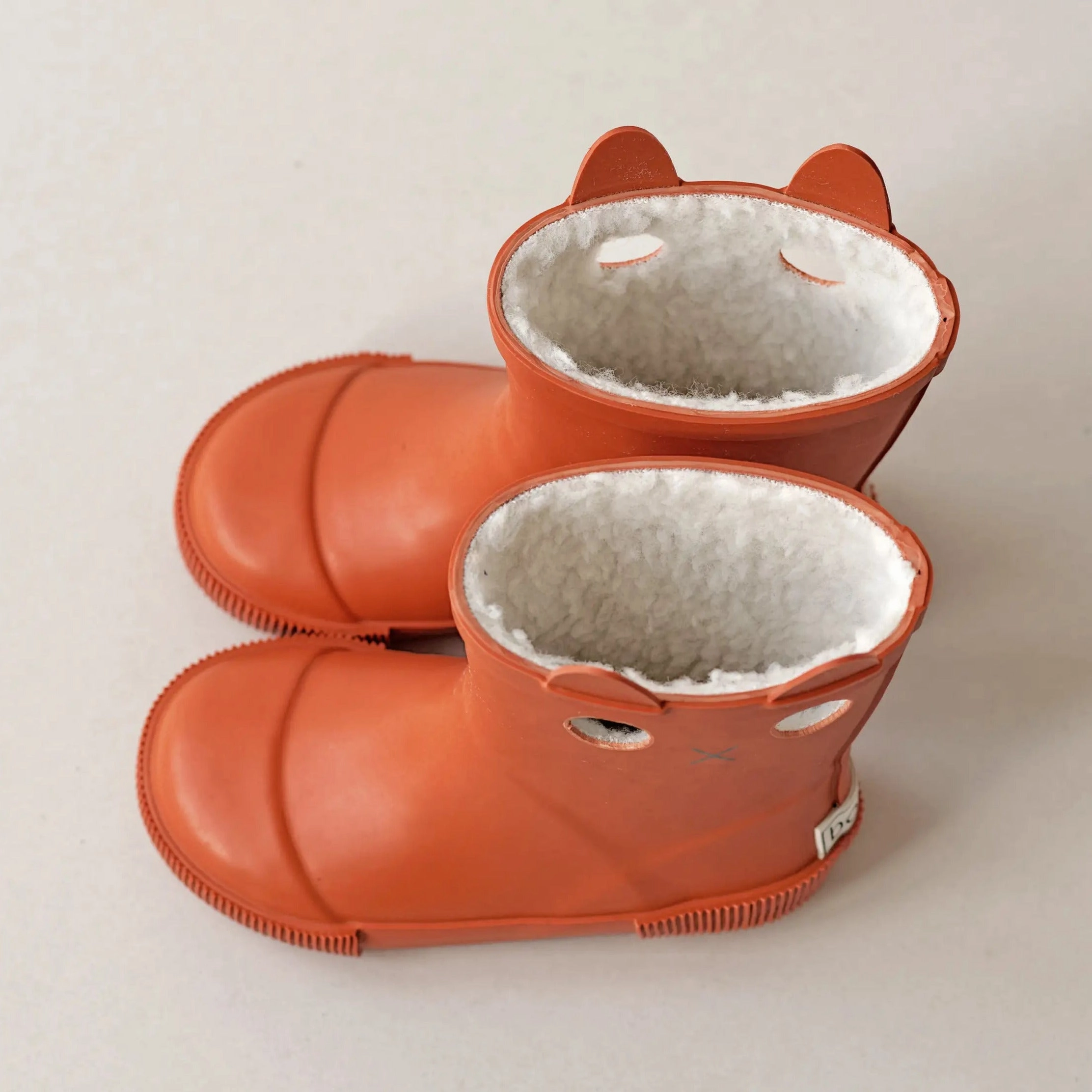 BOXBO Kids LookiCat Brick Winter Rainboots with Fur Wide Fit Design