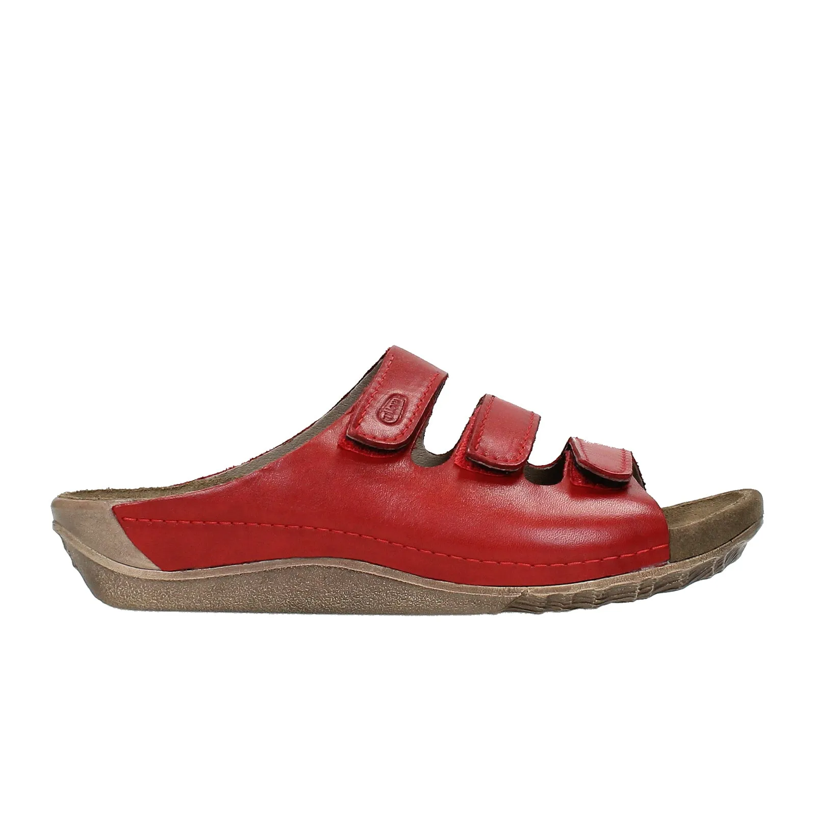 Compression Molded Base Wolky Nomad Slide Sandal (Women) - Red
