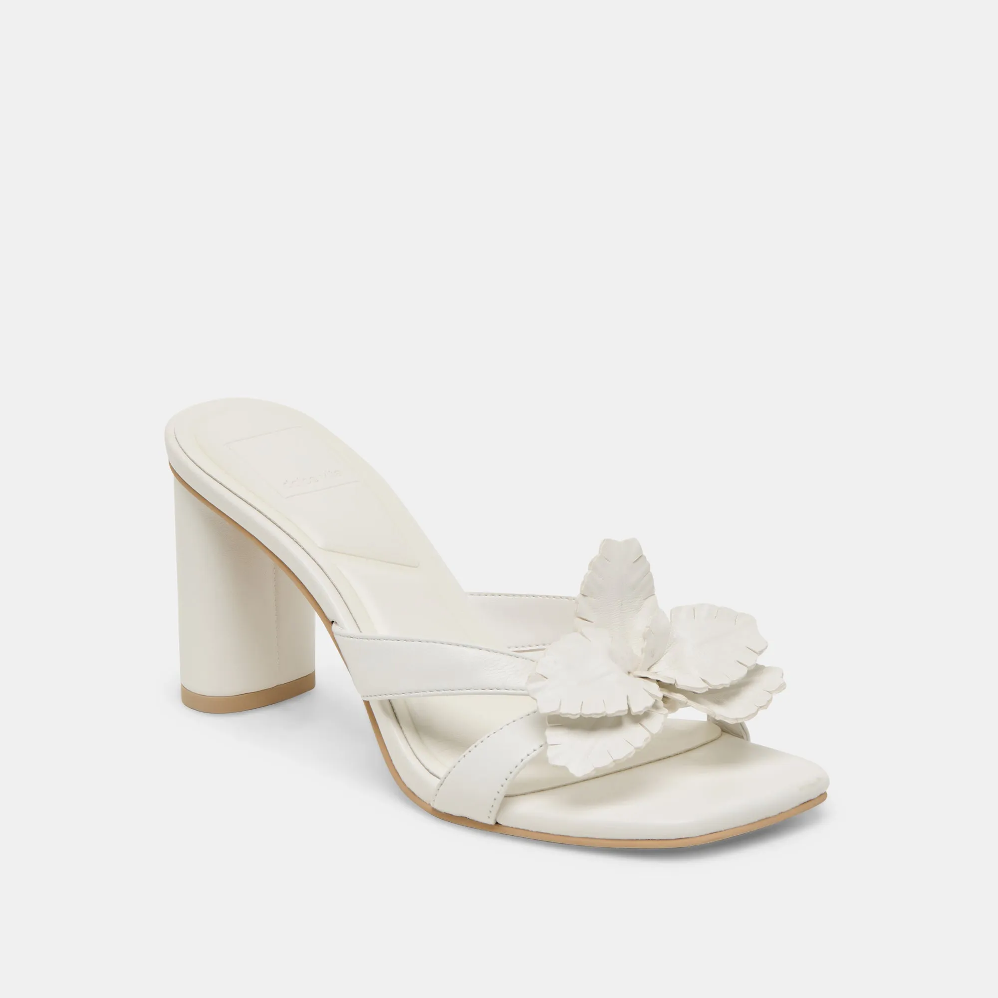 Flexible Rubber Outsole Quick Feel NIKIL HEELS WHITE LEATHER
