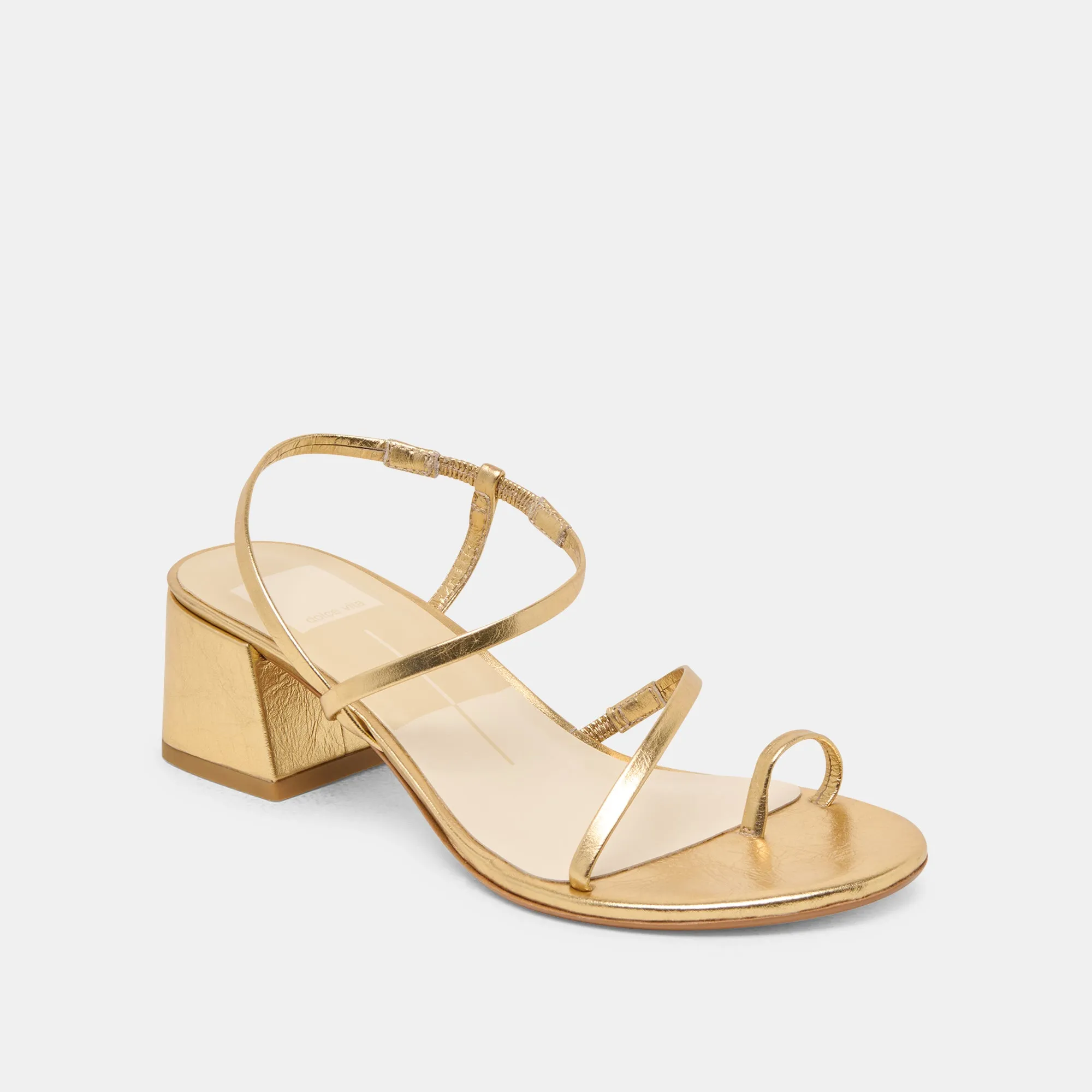 Luxurious Touch TRINI HEELS GOLD LEATHER