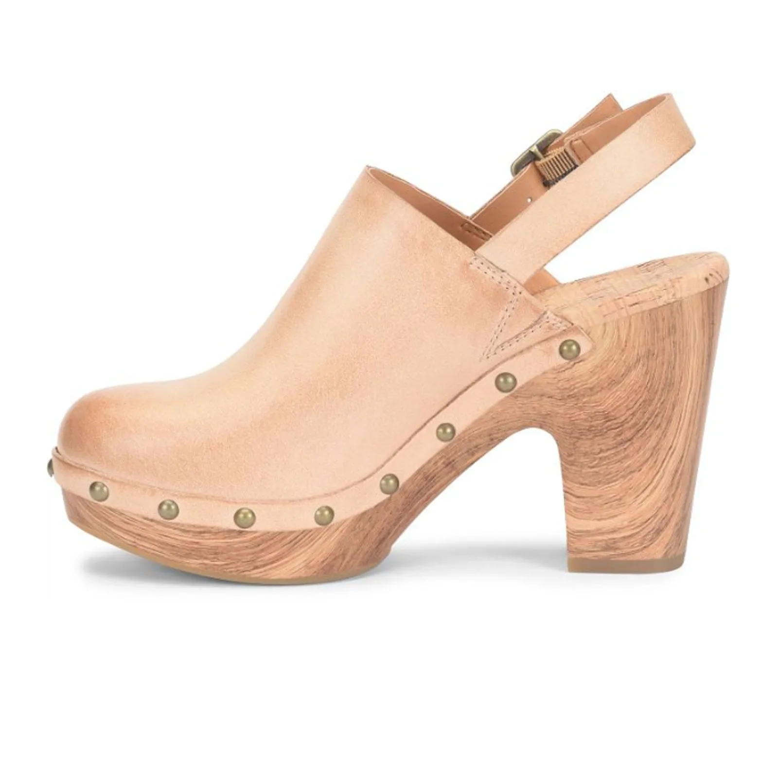 Kork-Ease Darby Heeled Clog (Women) - Natural (Nude) Slip Free Surface Heat Regulating Fabric
