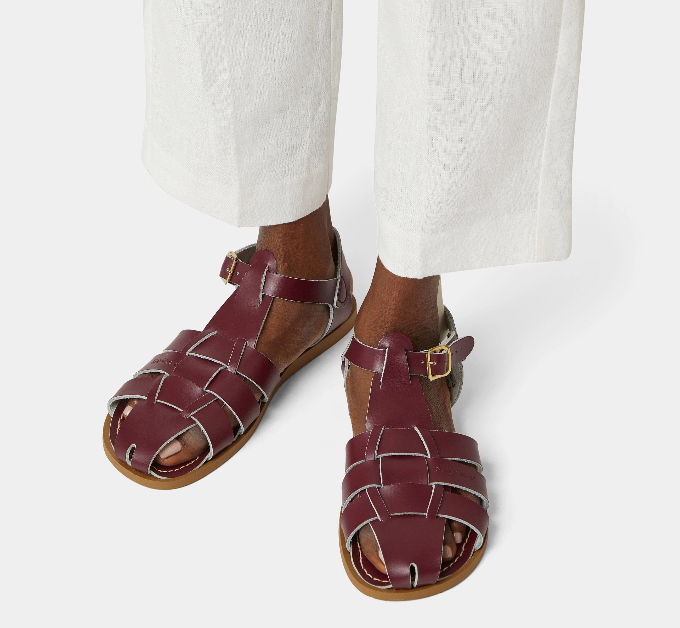 Fisherman Shark Original Claret Womens Sandal Moist Safe