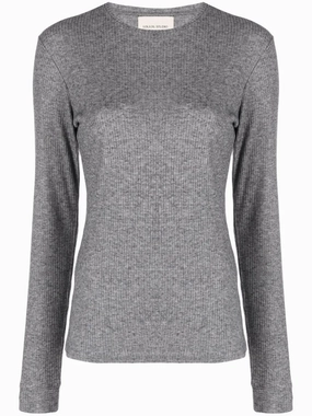 AbrasionResistantEdging Ortigia LDS Ribbed Long Sleeve T-shirt in Grey