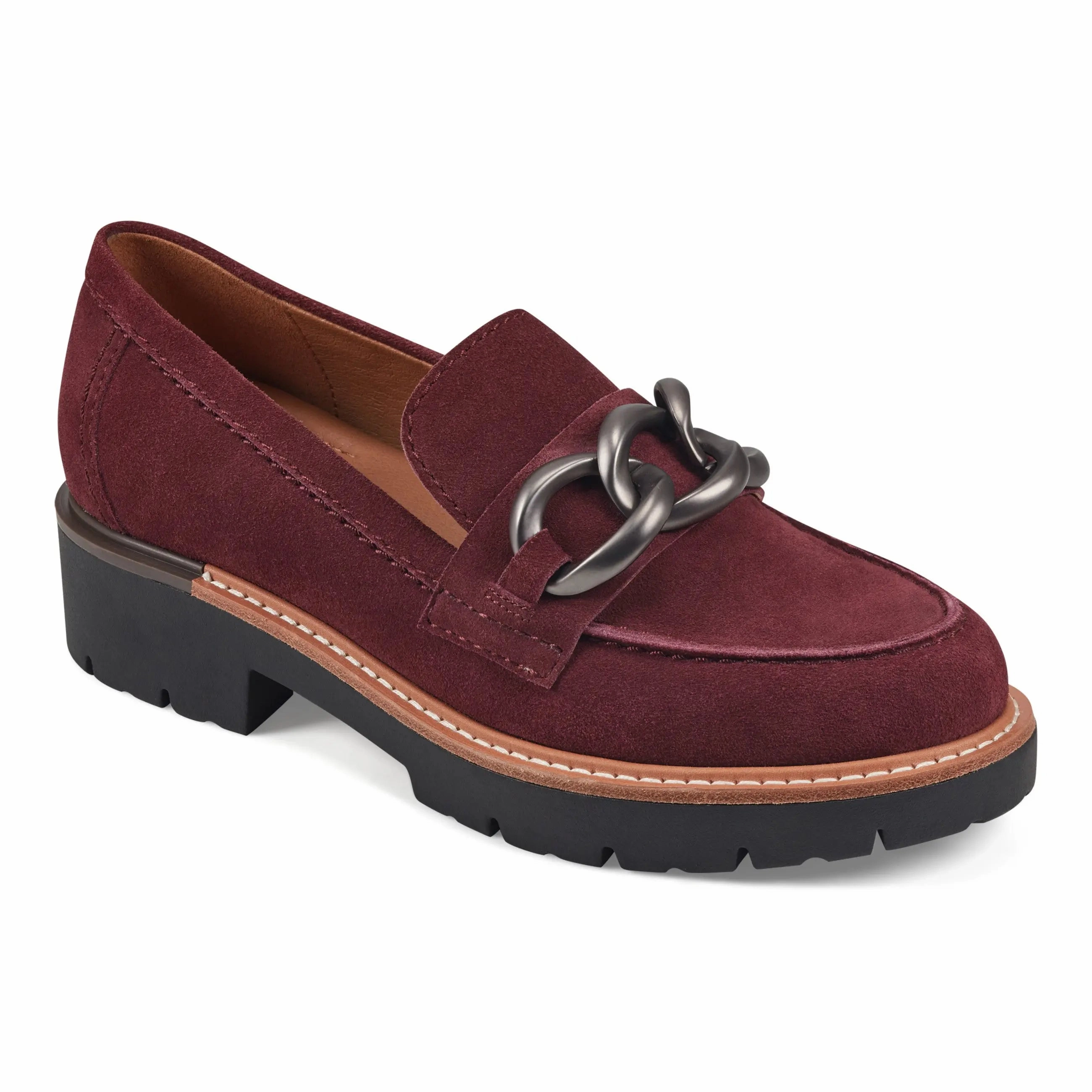 Garden Path Retro Vibe Zalor Round Toe Lug Sole Casual Slip-on Loafers