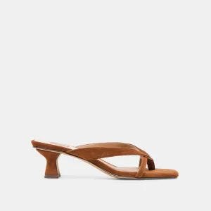 BREVEL HEELS DK BROWN SUEDE Odor Resistant Material