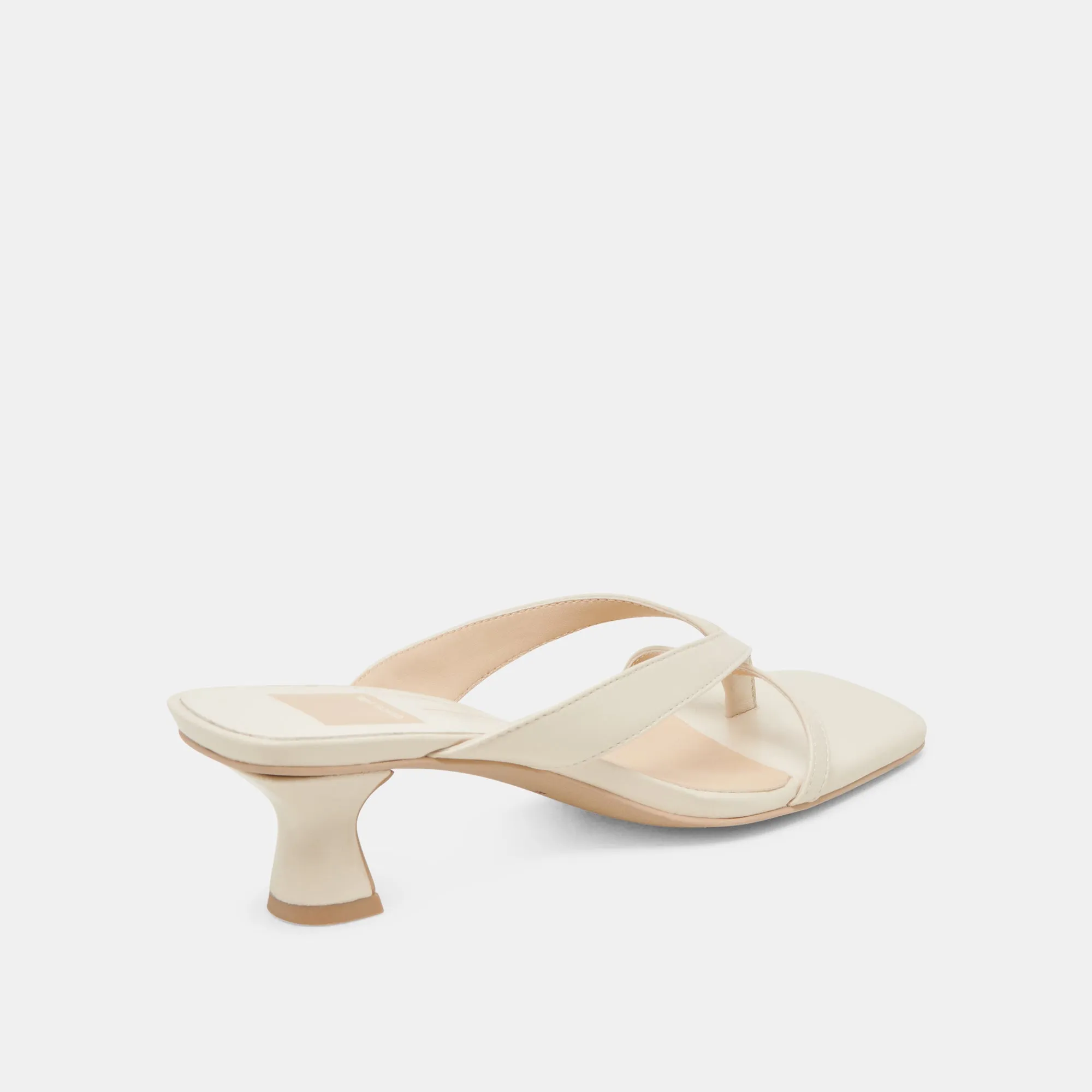 Protective Toe Cap BREVEL WIDE HEELS OFF WHITE LEATHER