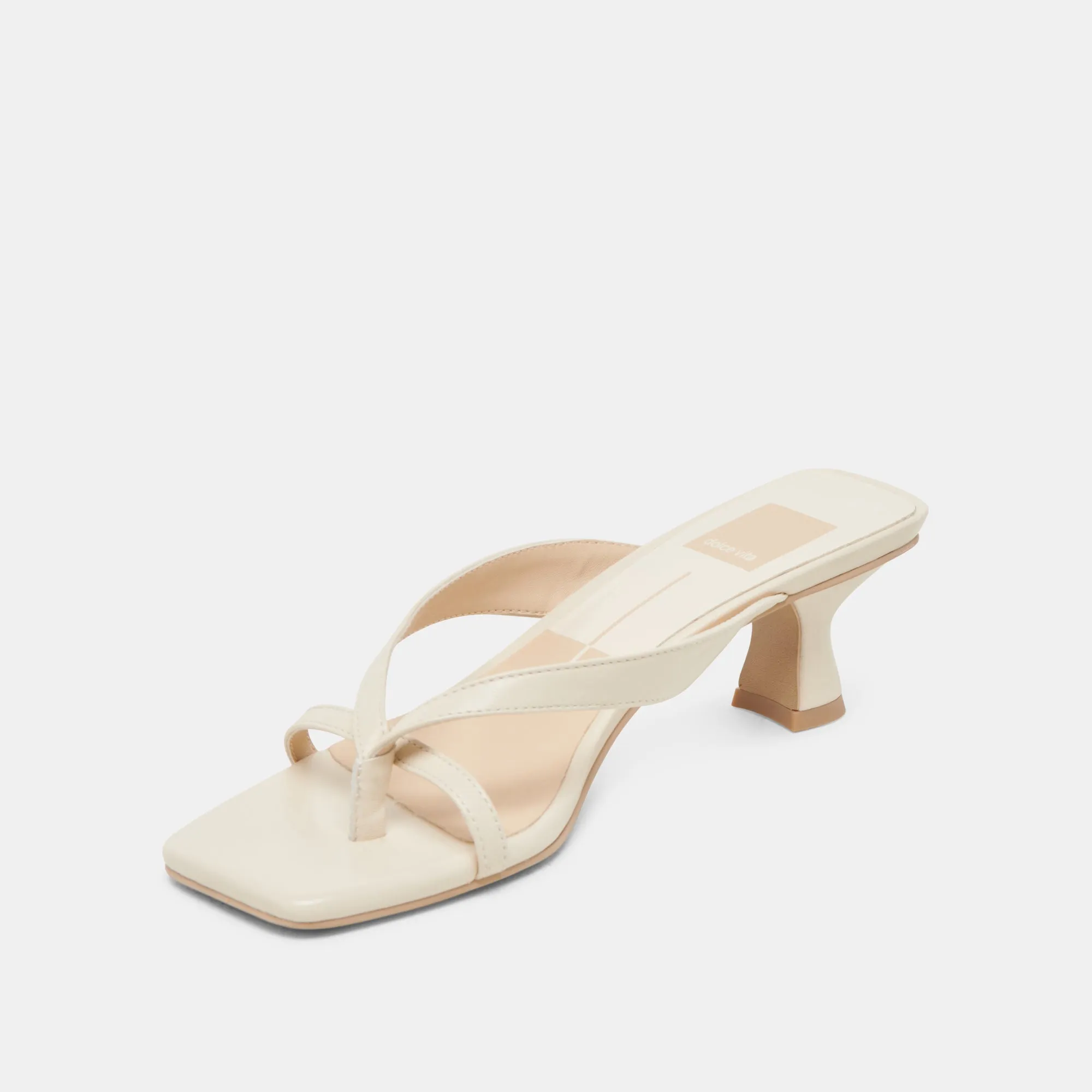 Shock Diffusion Structure BREVEL WIDE HEELS OFF WHITE LEATHER