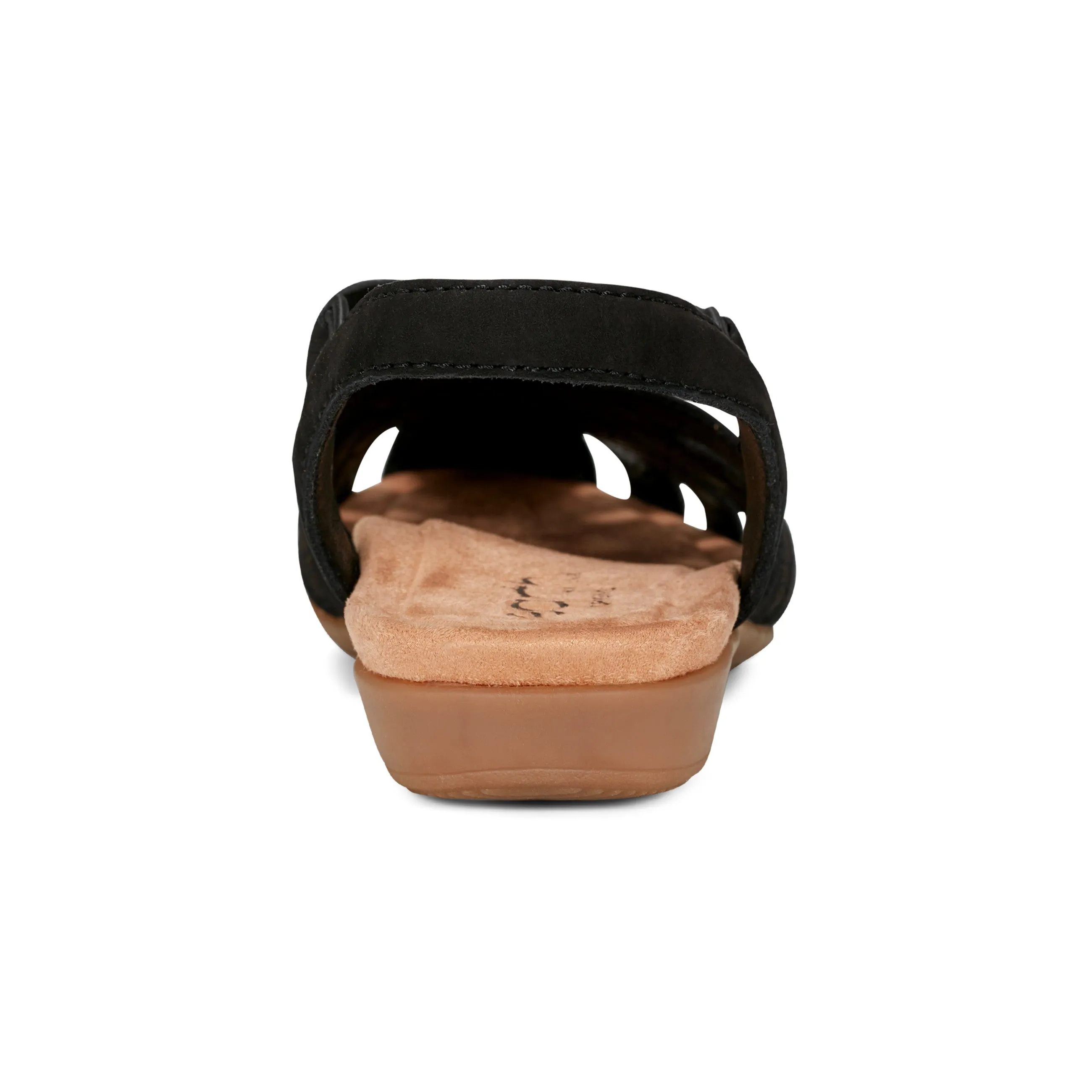 Cushioned Comfort Hypoallergenic Liner Briel Round Toe Casual Slingback Flat Sandals