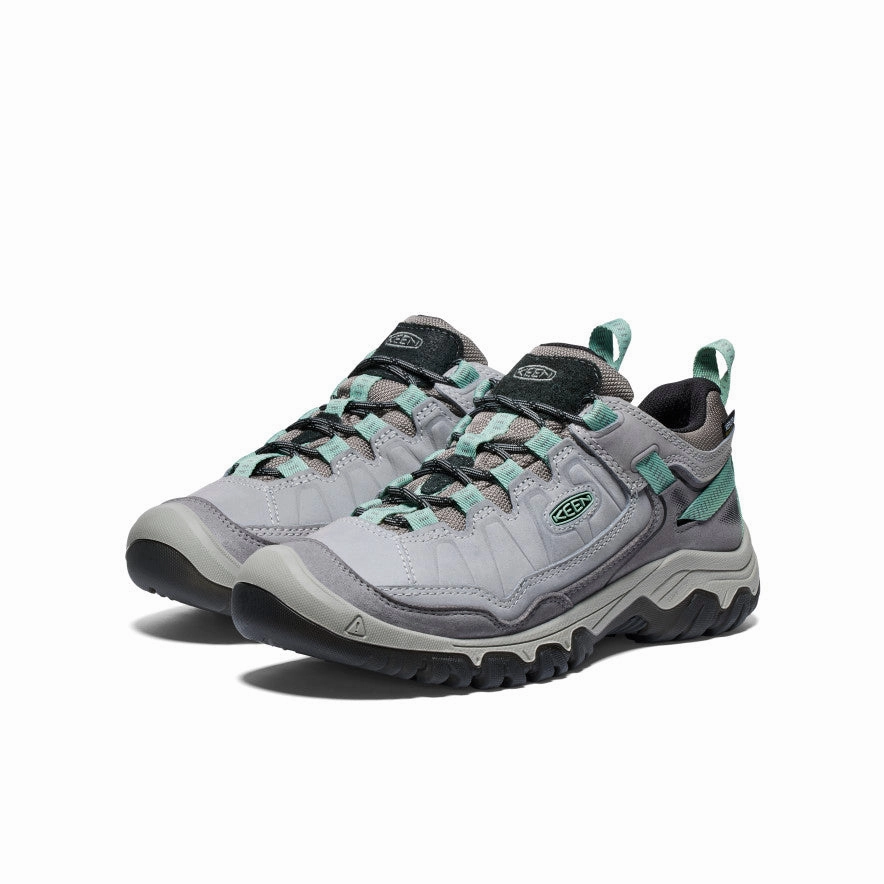 Women's Targhee IV Wide Waterproof Hiking Shoe  |  Alloy/Granite Green Breathable mesh design