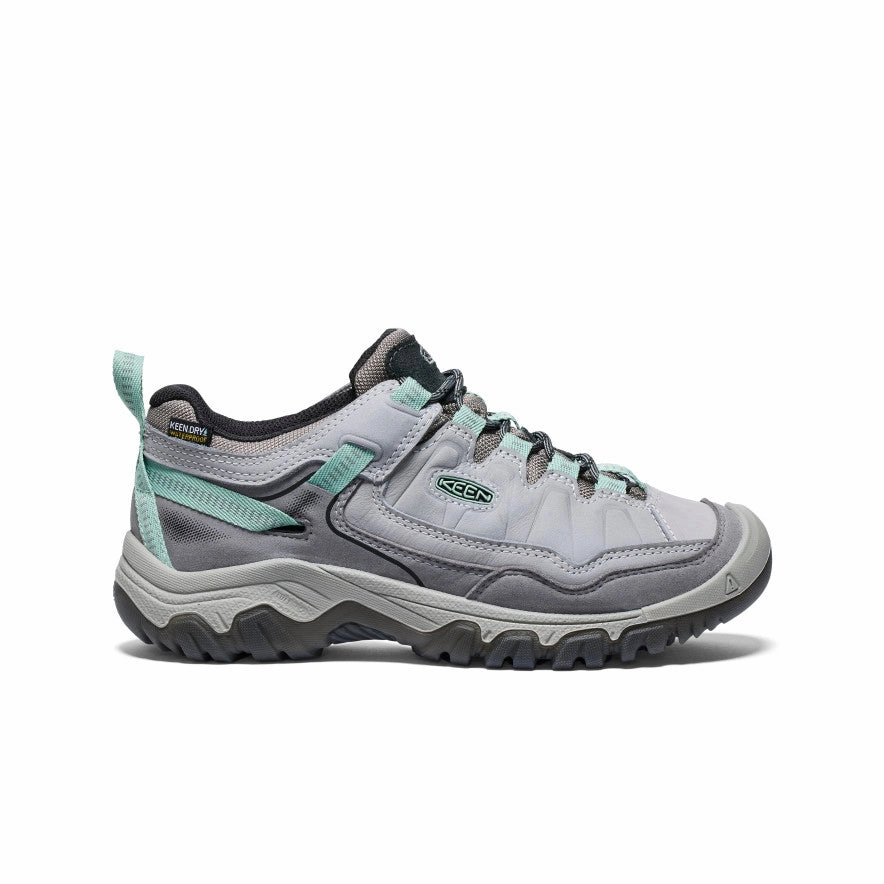 Women's Targhee IV Wide Waterproof Hiking Shoe  |  Alloy/Granite Green western