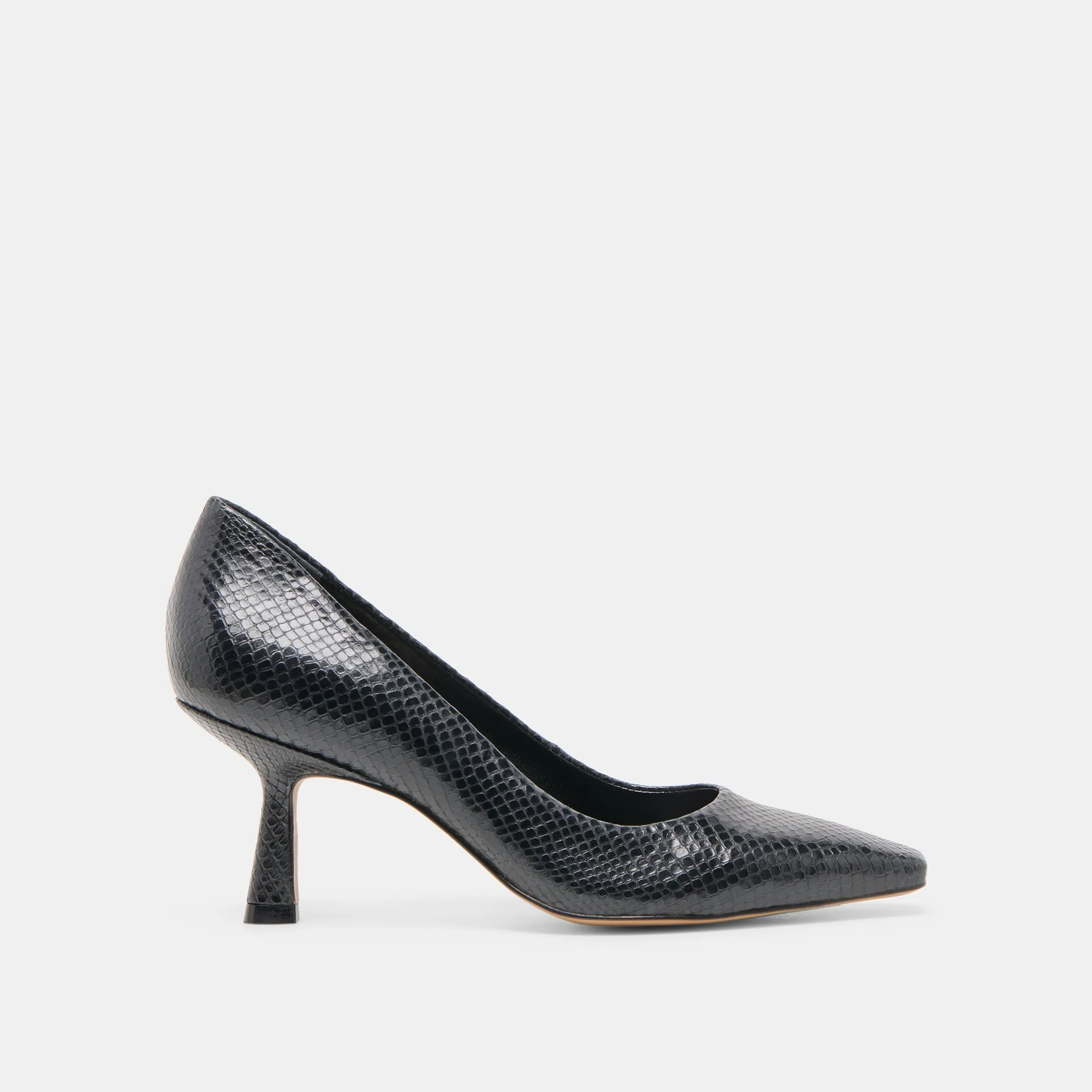 Trendy Performance BRIONA HEELS ONYX EMBOSSED LEATHER
