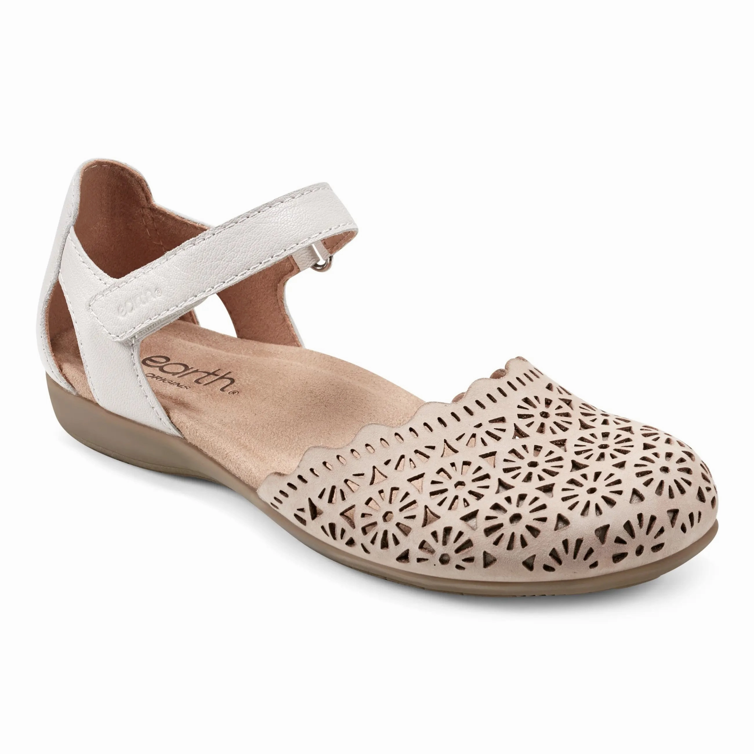 Comfortable Walking Flats Bronnie Casual Slip-On Perforated Sandals
