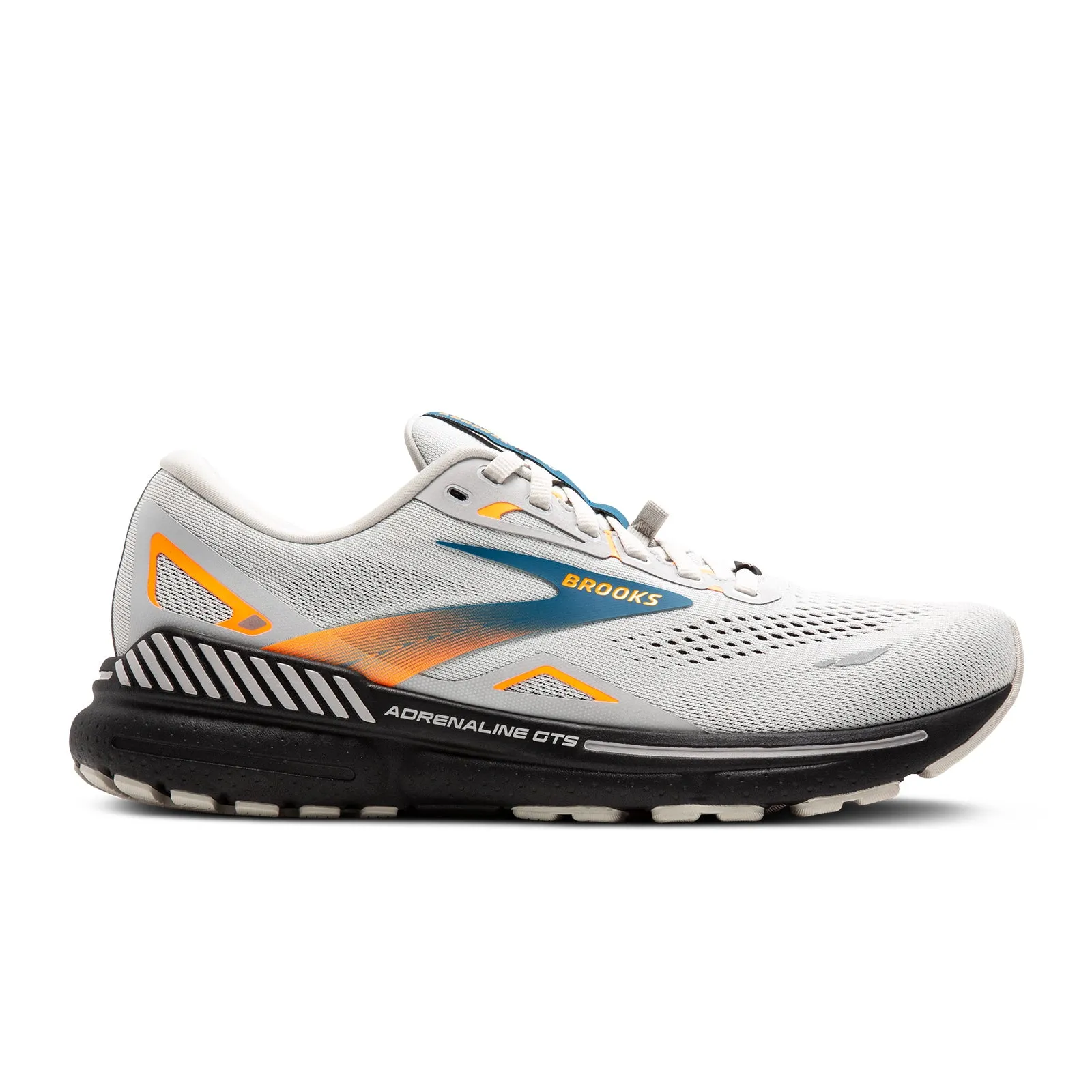 Feather Light Outdoor Trek Brooks Adrenaline GTS 23 GTX Running Shoe (Men) - Oyster Mushroom/Orange/Blue