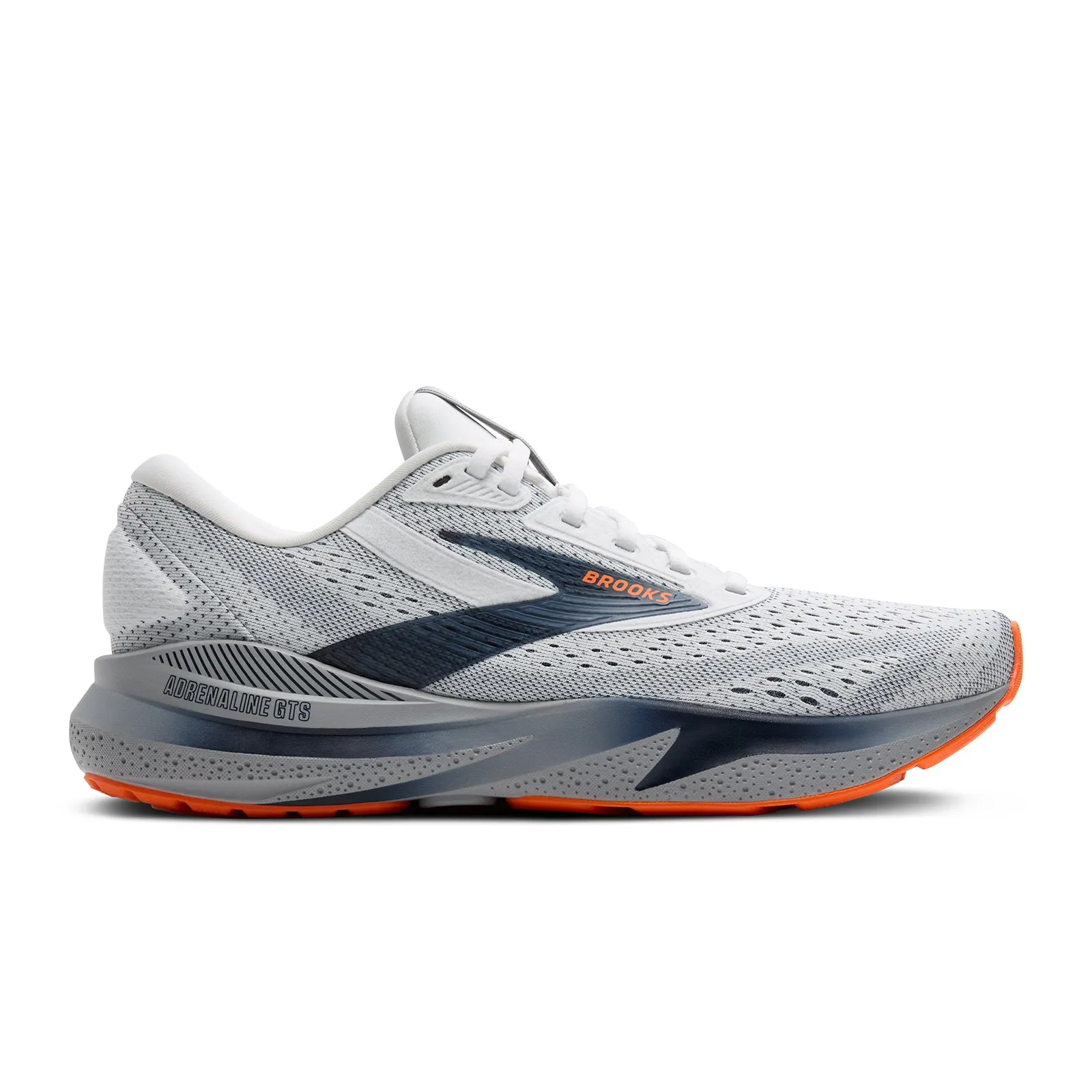 Brooks Adrenaline GTS 24 Running Shoe (Men) - White/Peacoat/Alloy Protective Sole Waterproof Morning Walk