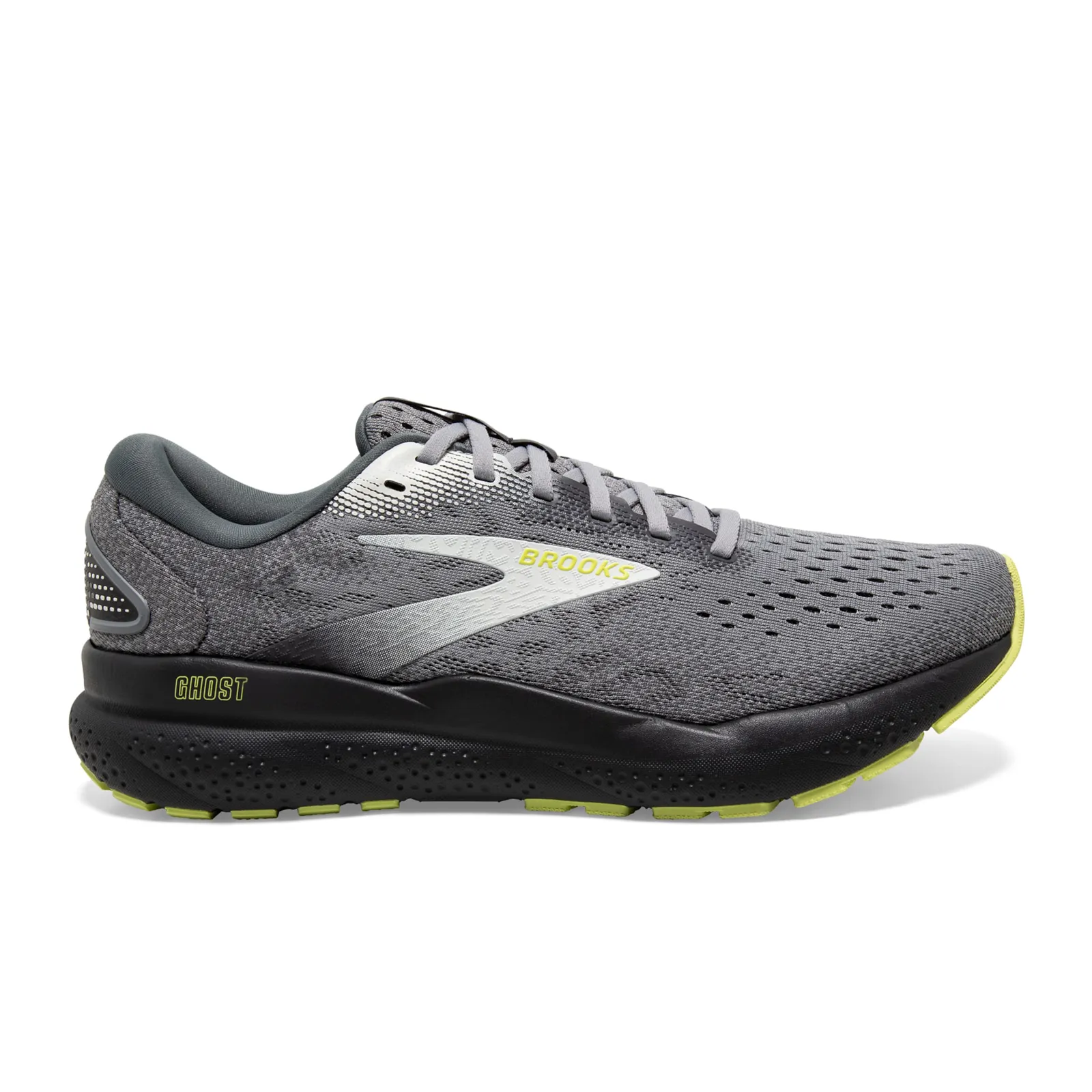 Brooks Ghost 16 Running Shoe (Men) - Primer/Grey/Lime Thermal Core Functional Minimalist Multi Surface