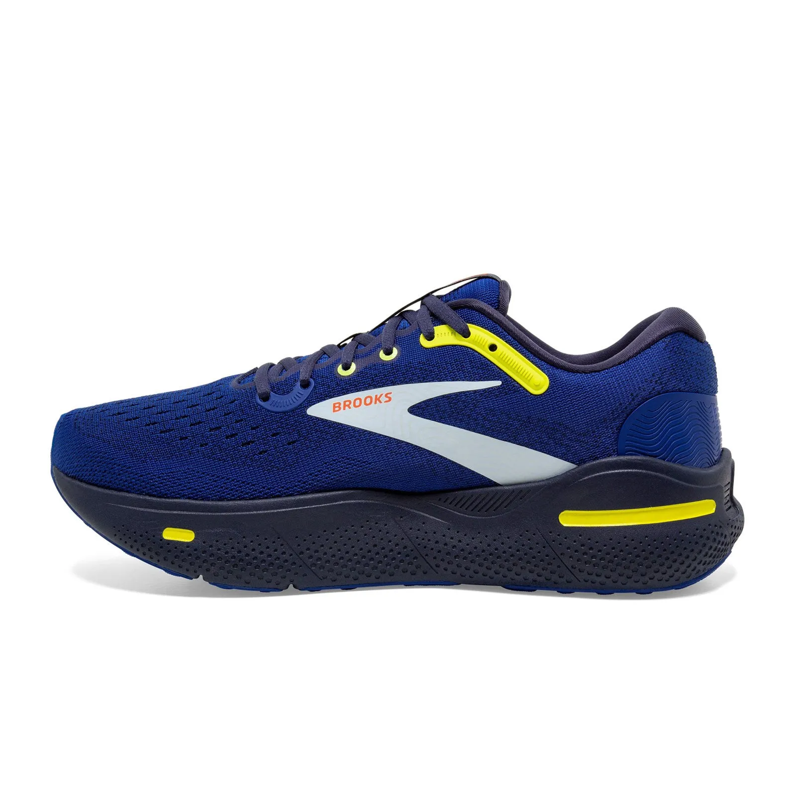 Brooks Ghost Max Running Shoe (Men) - Surf The Web/Peacoat/Sulphur Dynamic Arch Frame Comfort Lining Windy Weather